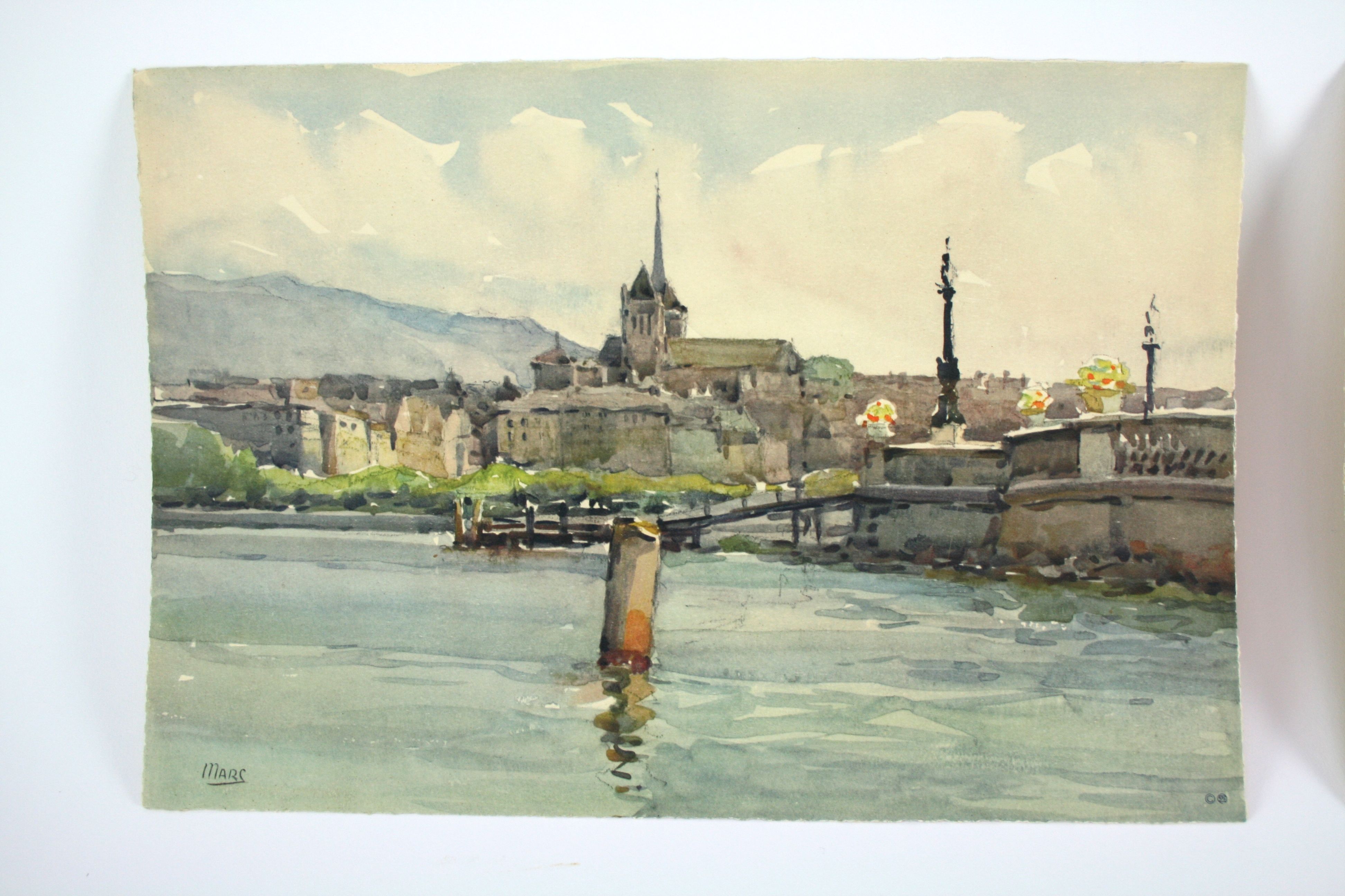 Vintage Watercolor Prints by Nicolas Markovitch (Marc)