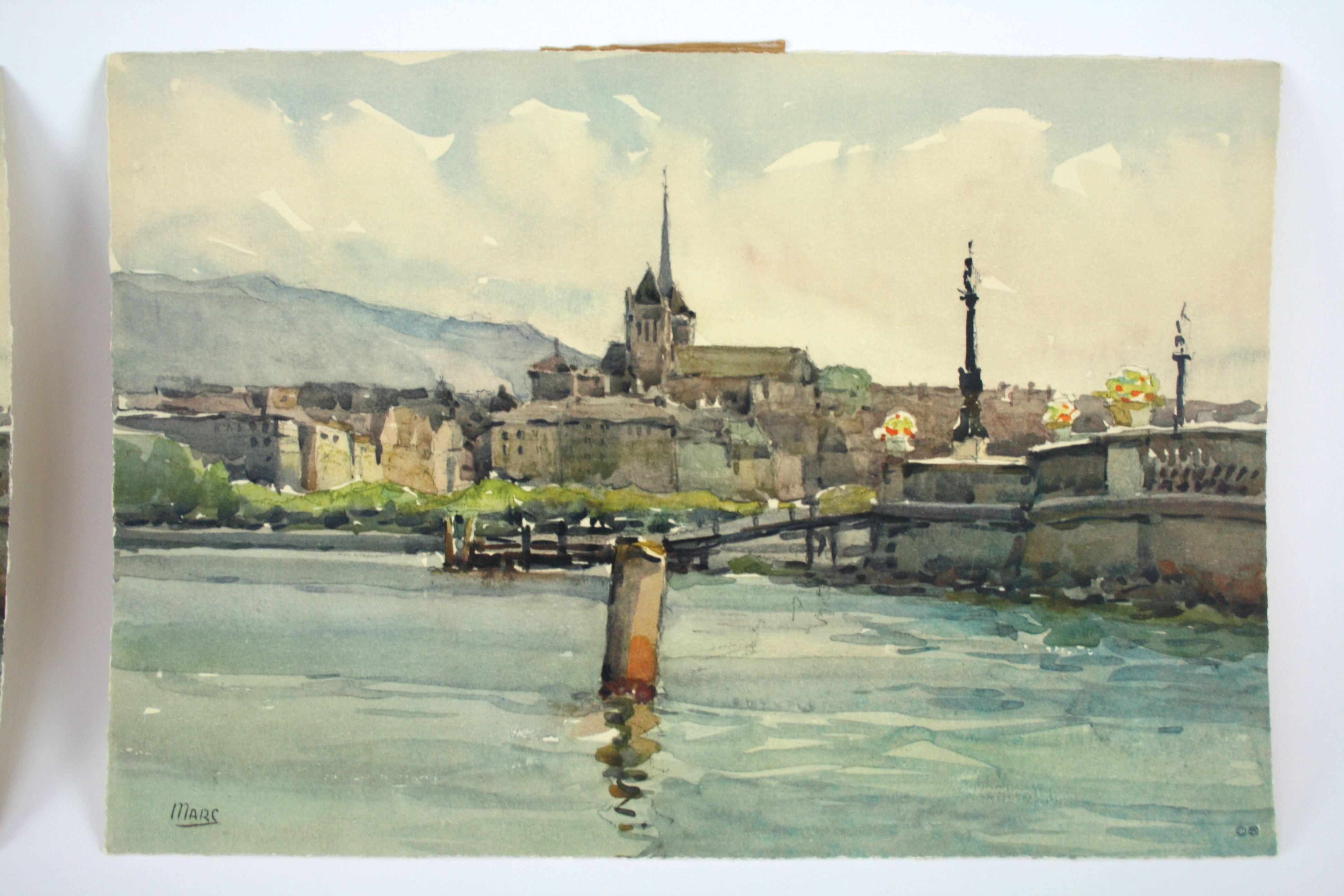 Vintage Watercolor Prints by Nicolas Markovitch (Marc)