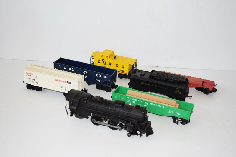A Vintage Lionel-MPC Mt. Clemens Toy Train with Cars and Track