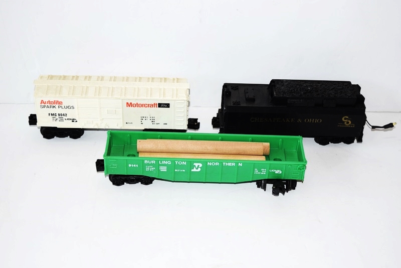 A Vintage Lionel-MPC Mt. Clemens Toy Train with Cars and Track