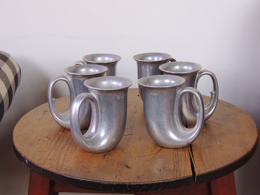 Wilton Armetale Pewter French Horn Mugs