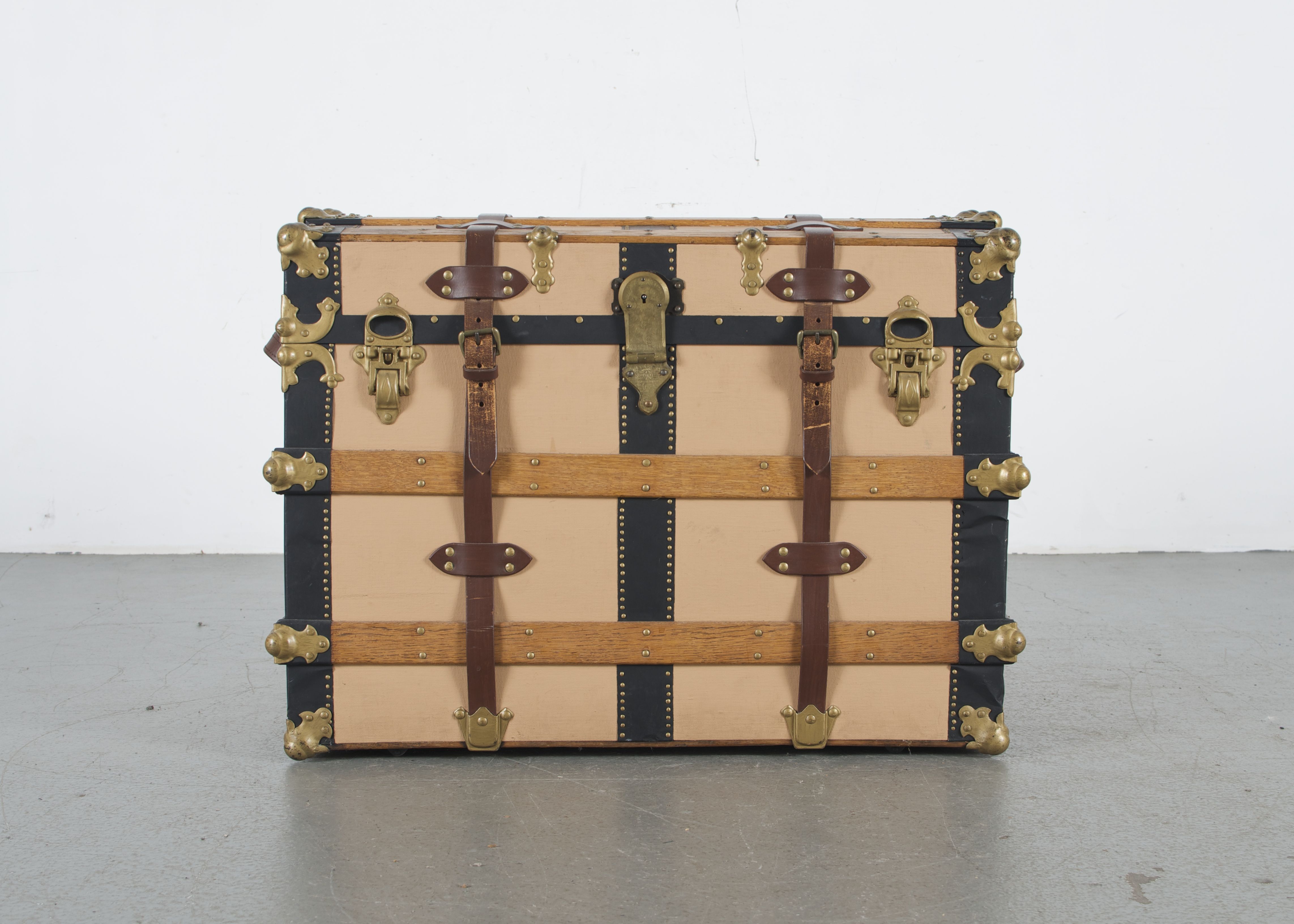 Beautifully Restored Antique Travel Trunk