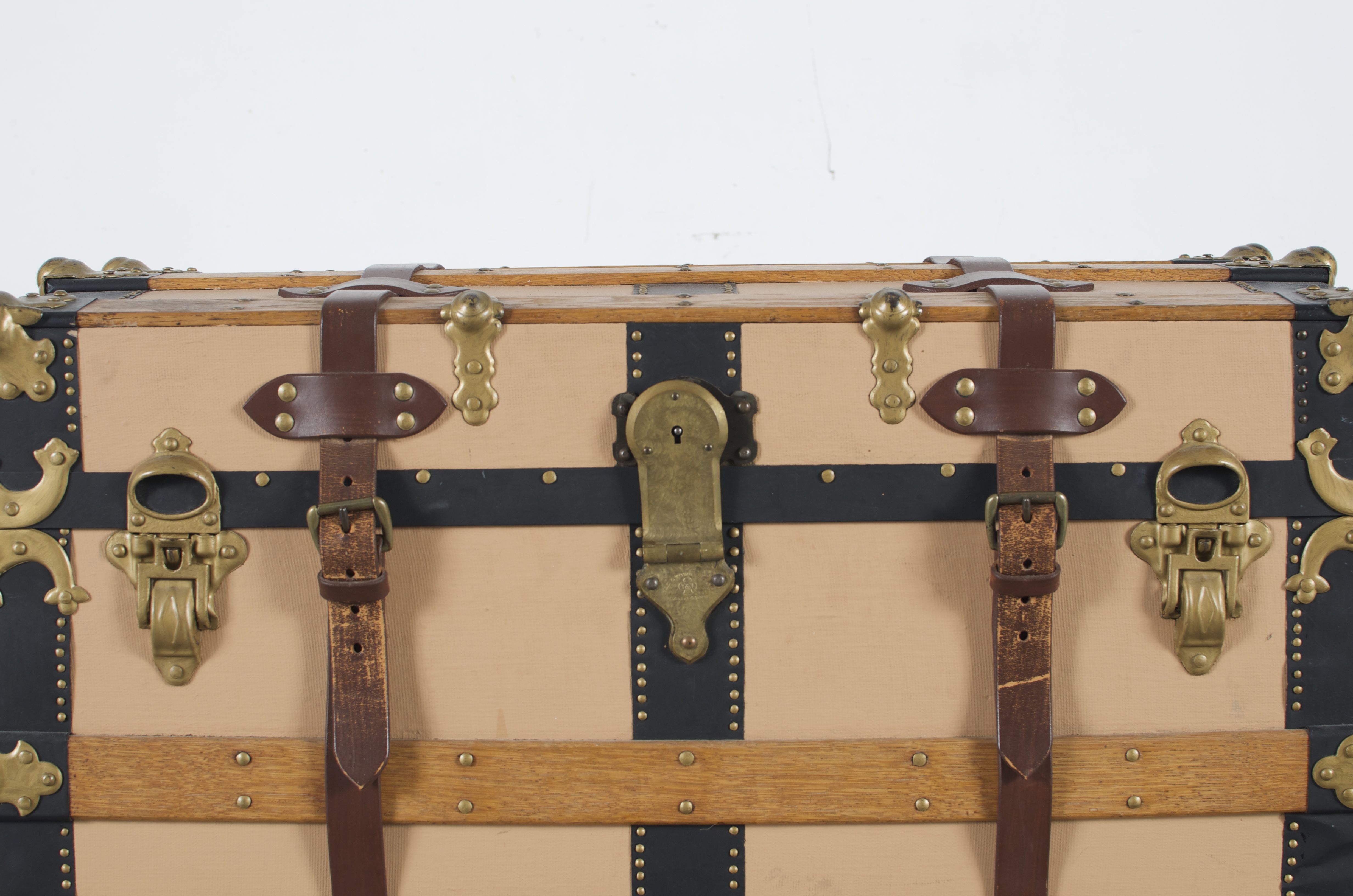 Beautifully Restored Antique Travel Trunk