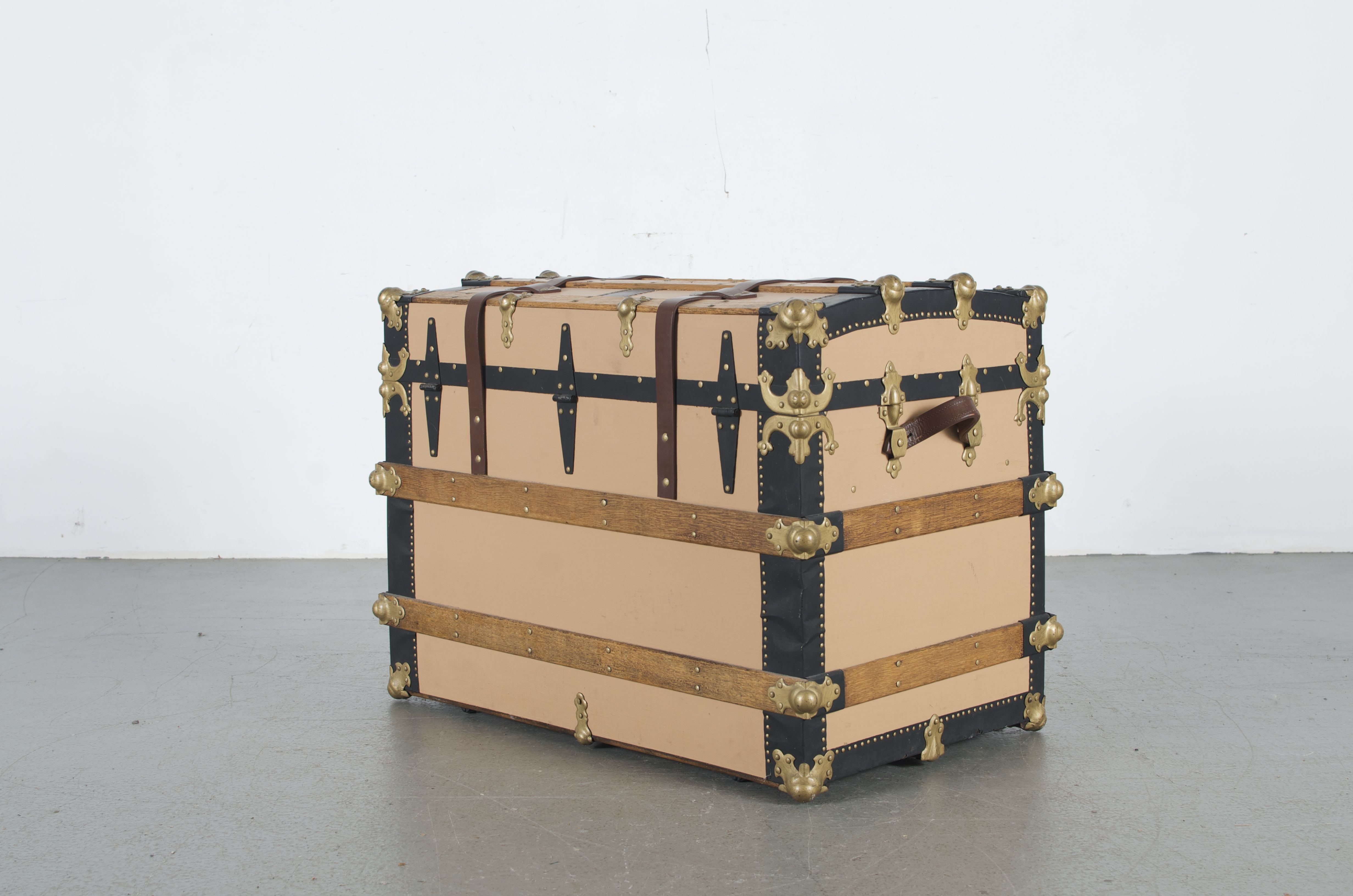 Beautifully Restored Antique Travel Trunk