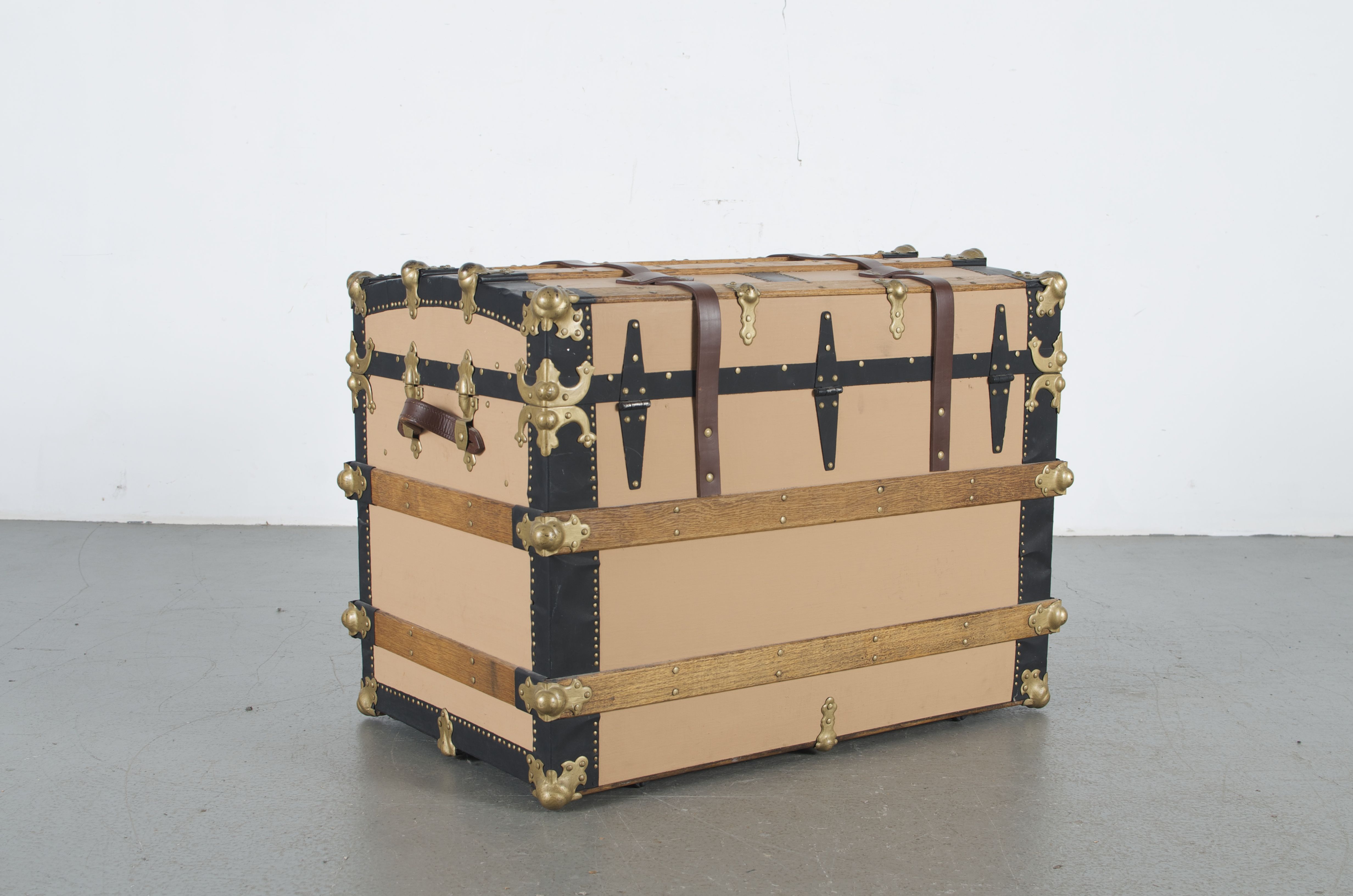 Beautifully Restored Antique Travel Trunk