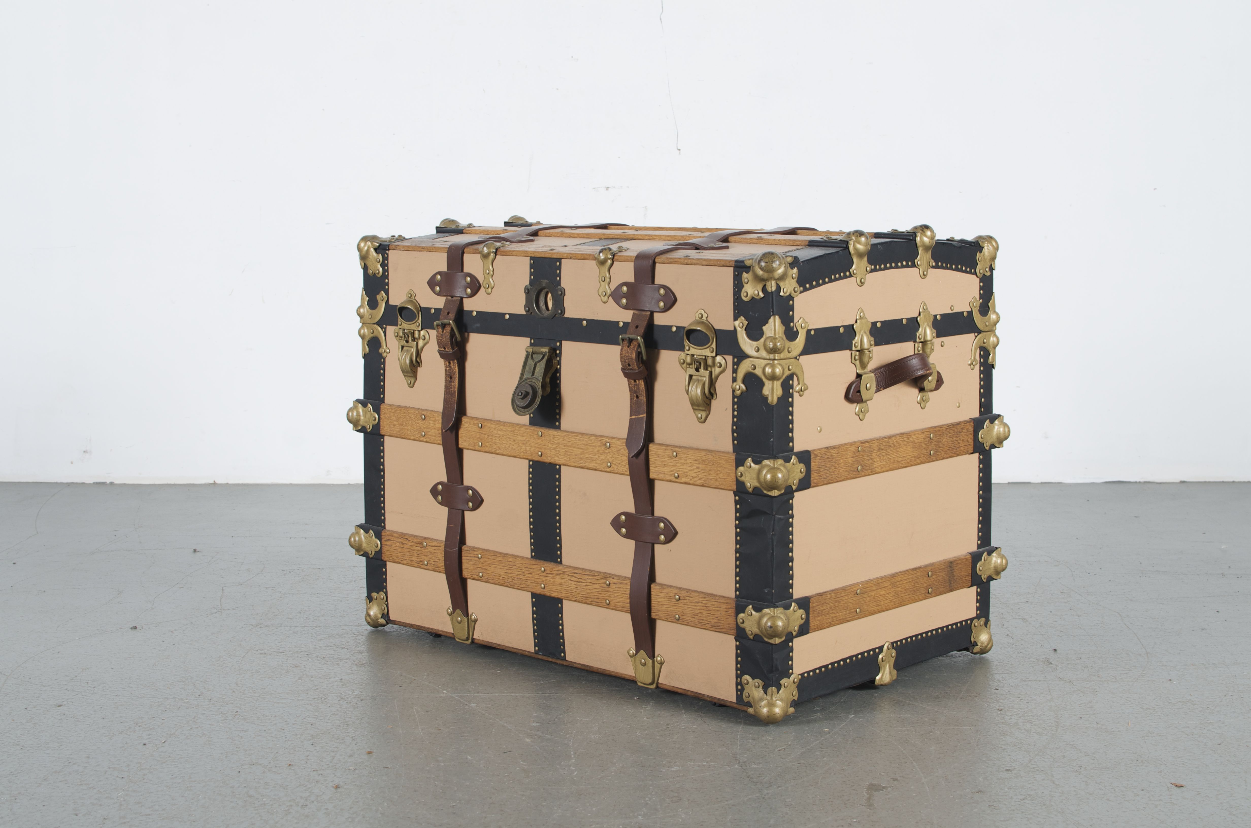 Beautifully Restored Antique Travel Trunk