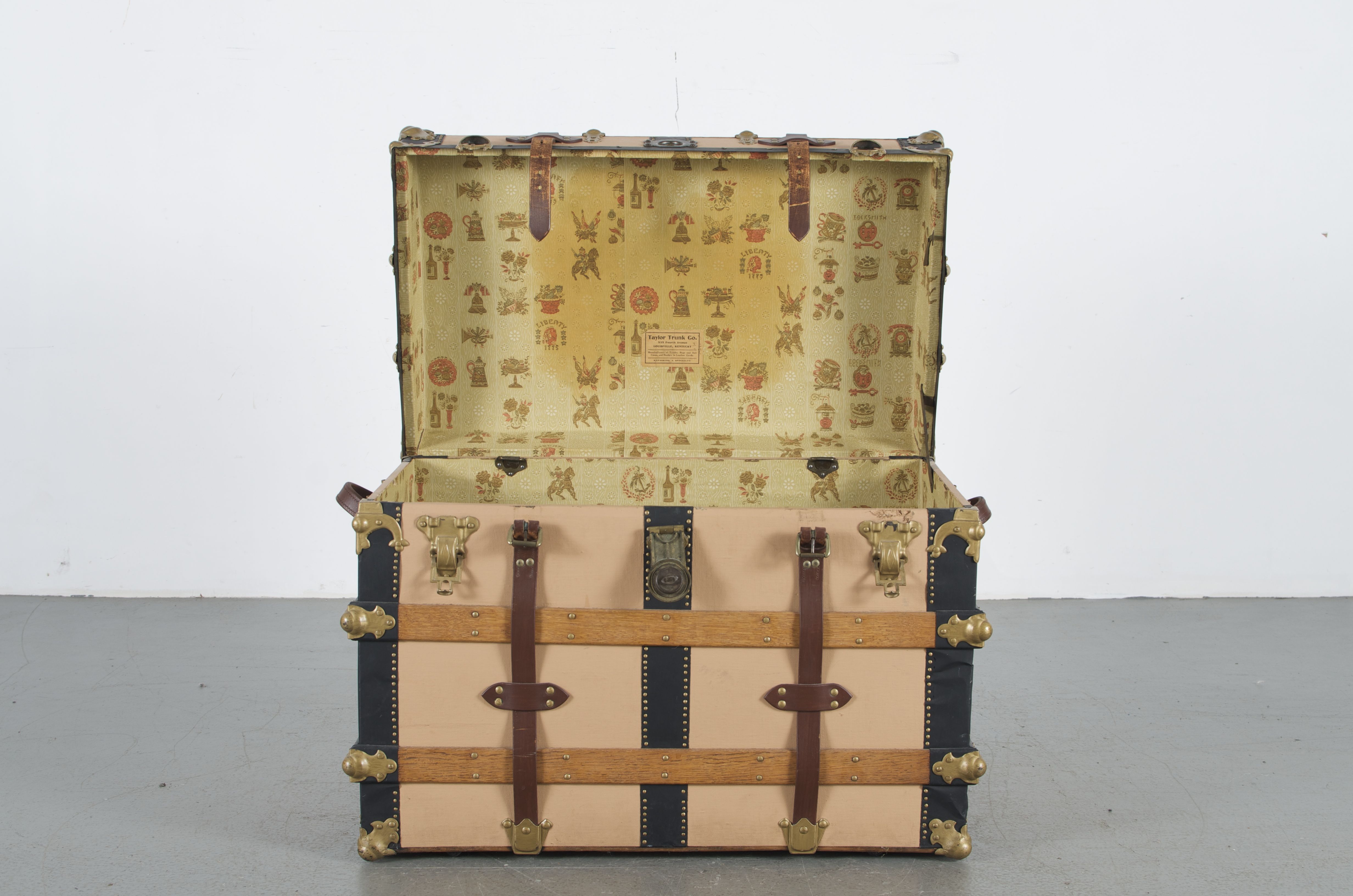 Beautifully Restored Antique Travel Trunk