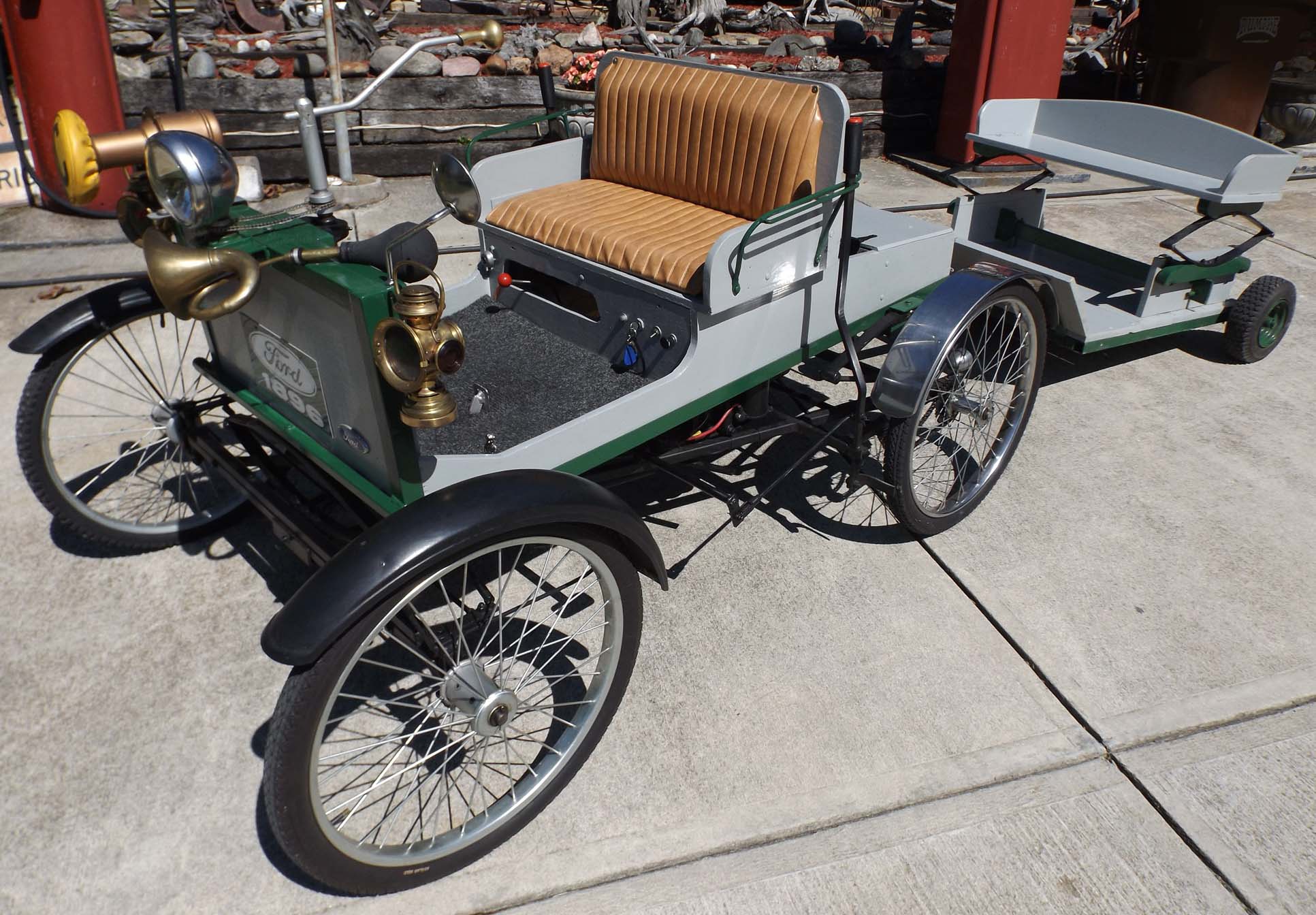 1896 Ford Replica Quadricycle Car with Sulky