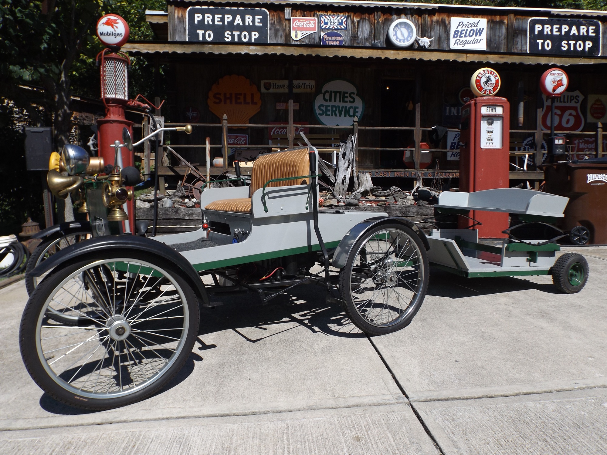 1896 Ford Replica Quadricycle Car with Sulky