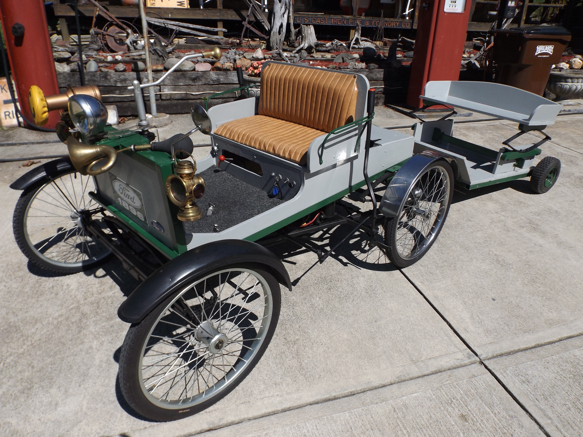 1896 Ford Replica Quadricycle Car with Sulky