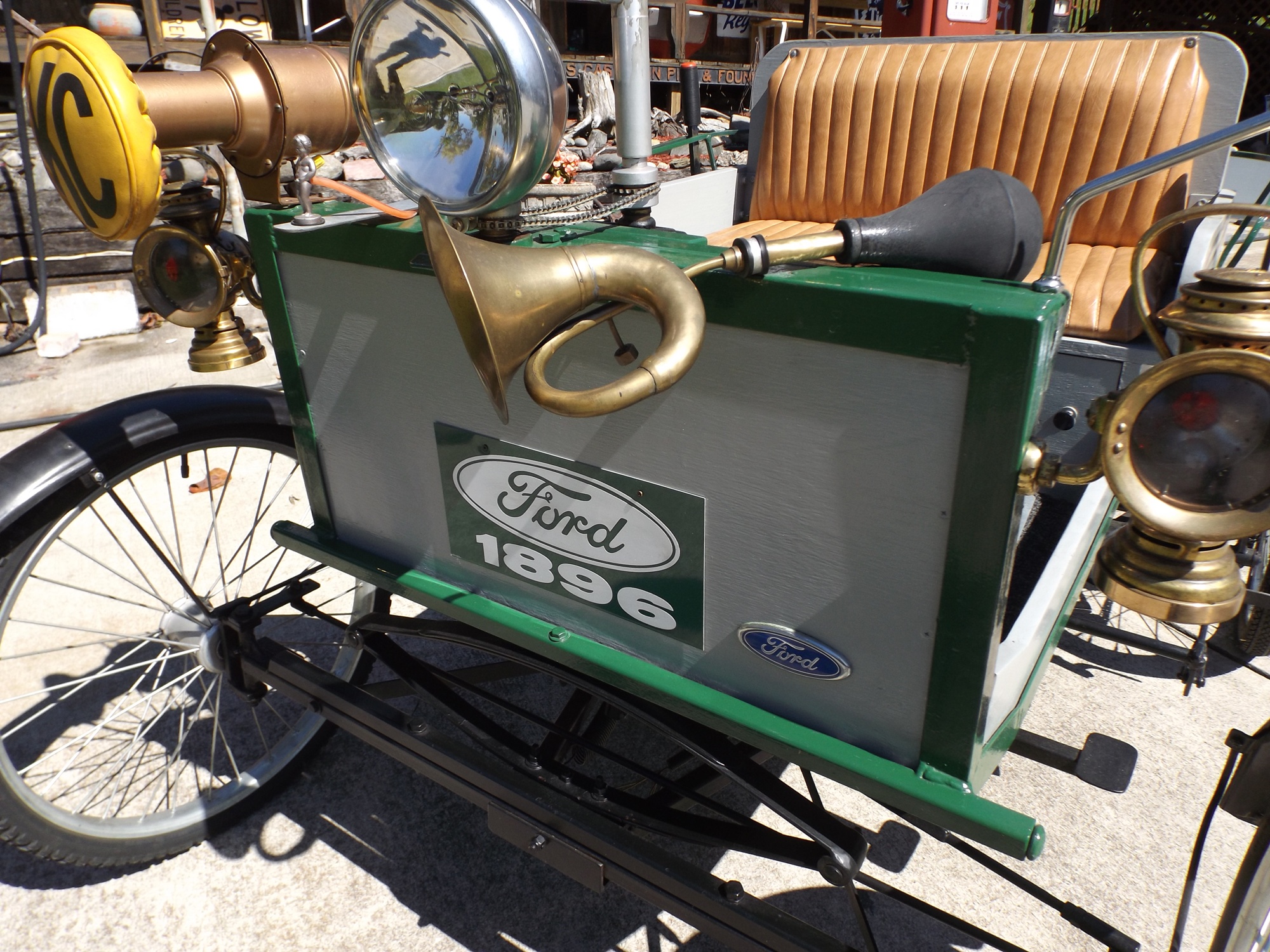 1896 Ford Replica Quadricycle Car with Sulky