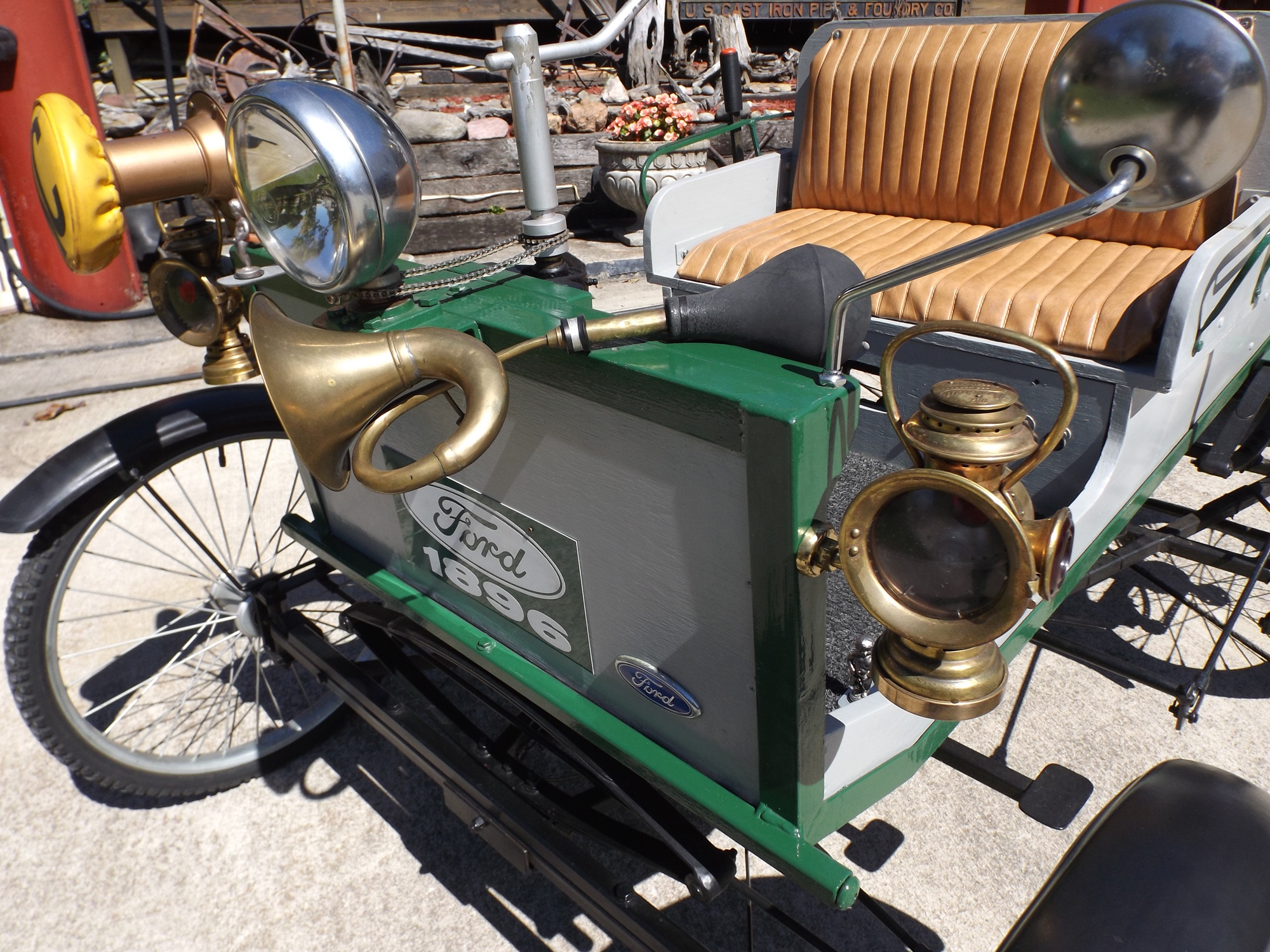 1896 Ford Replica Quadricycle Car with Sulky