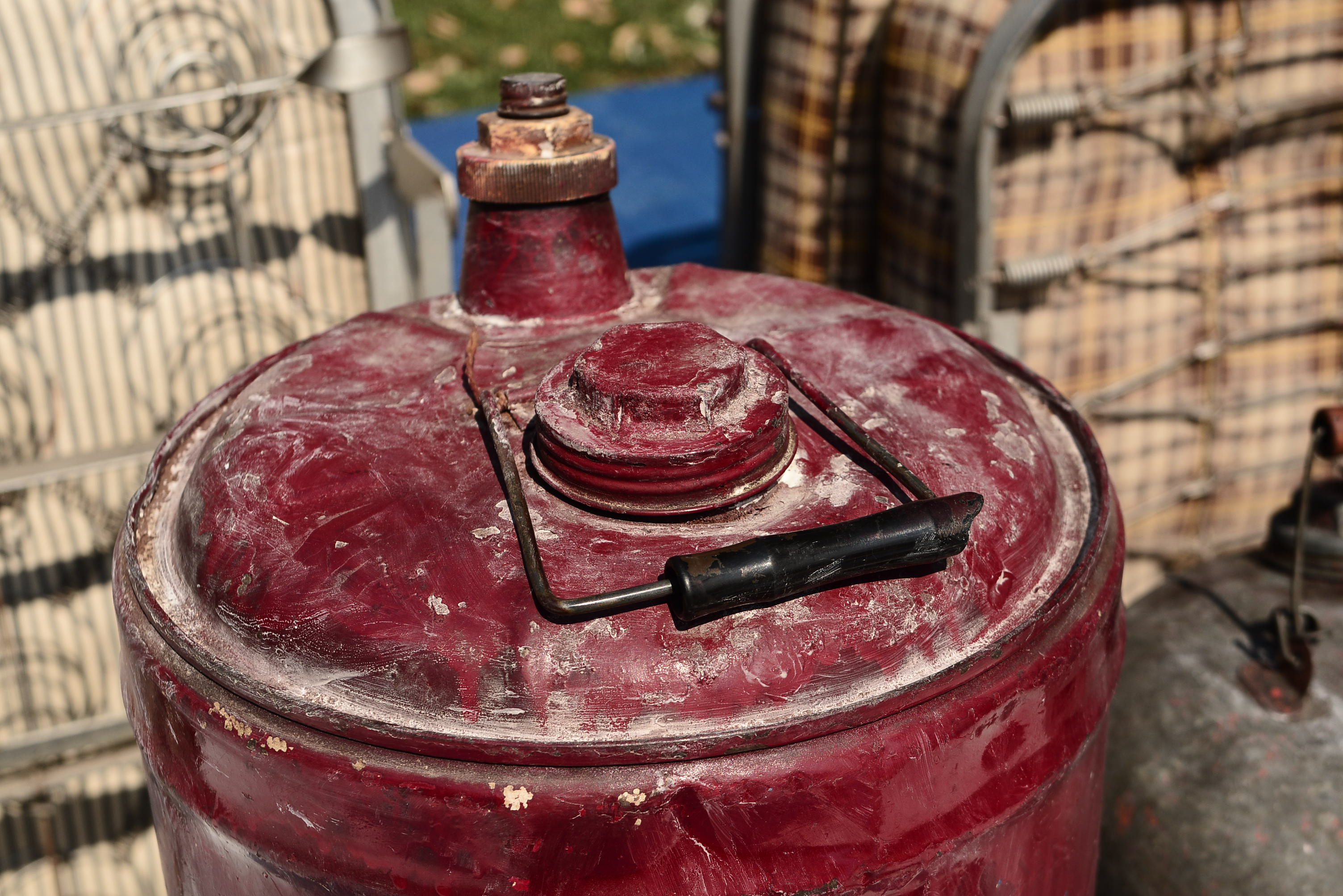 Vintage Gas Cans and Bug Sprayer