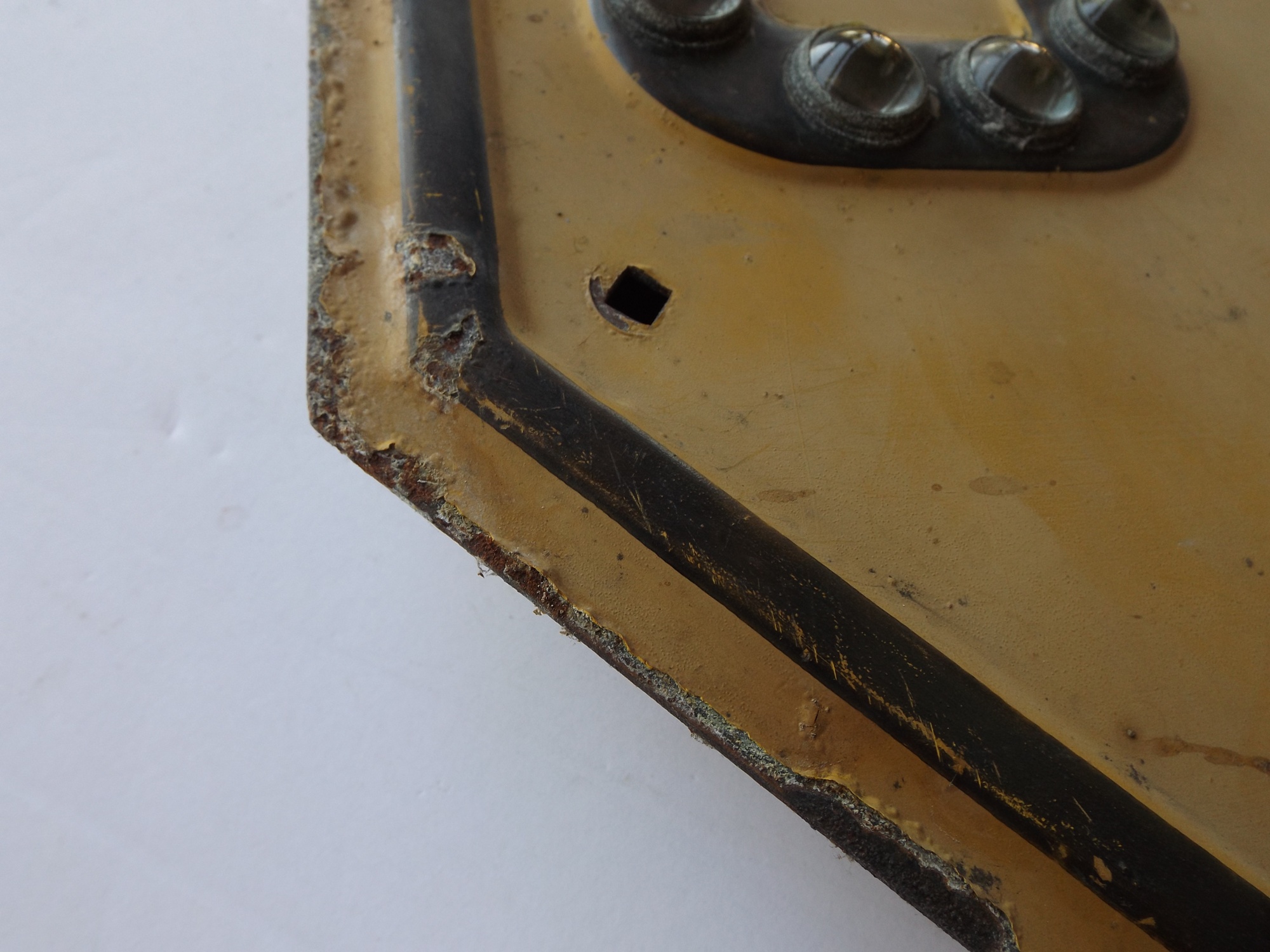 Original Railroad Stop Sign with Glass Marble Reflectors