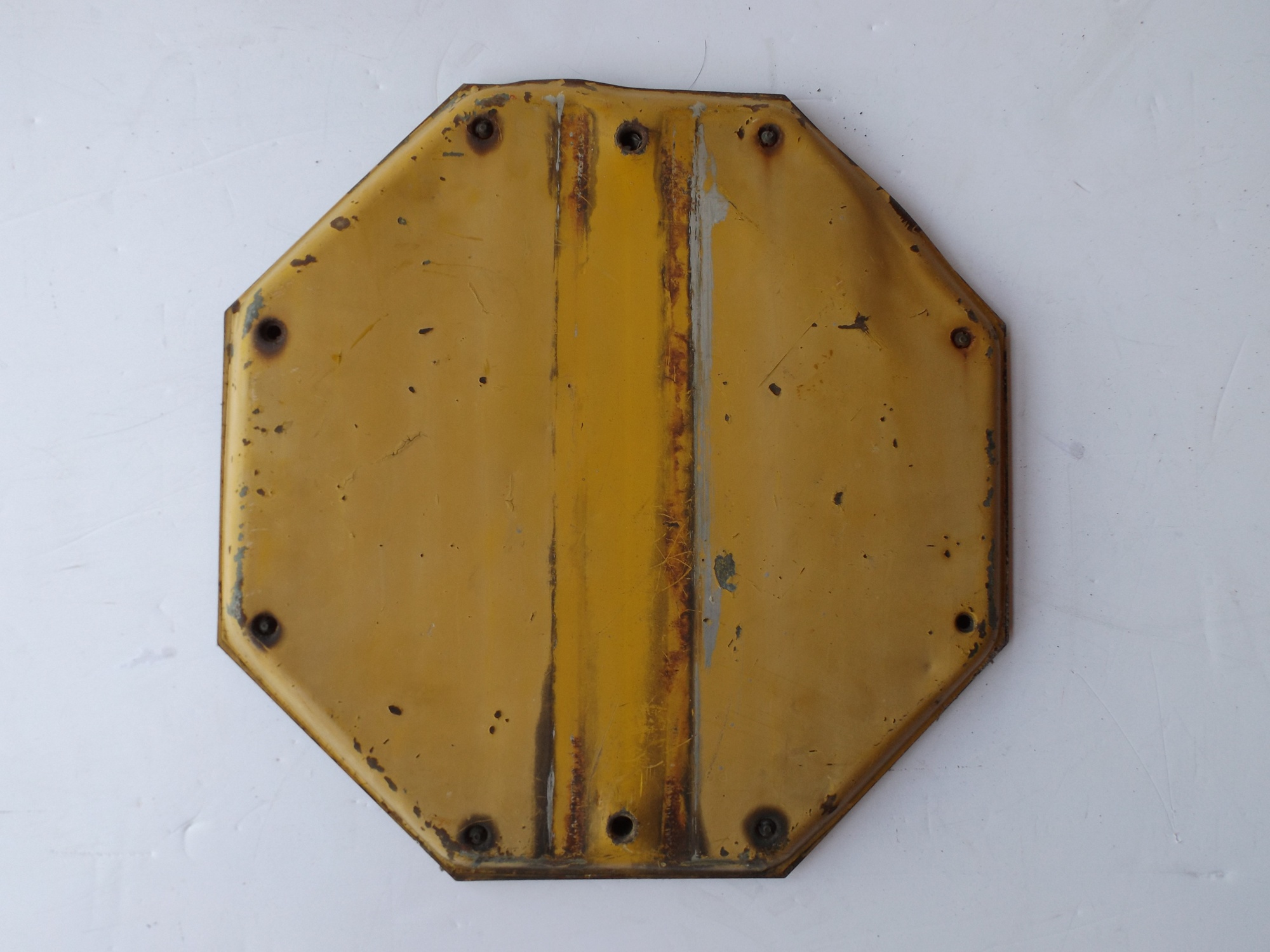 Original Railroad Stop Sign with Glass Marble Reflectors