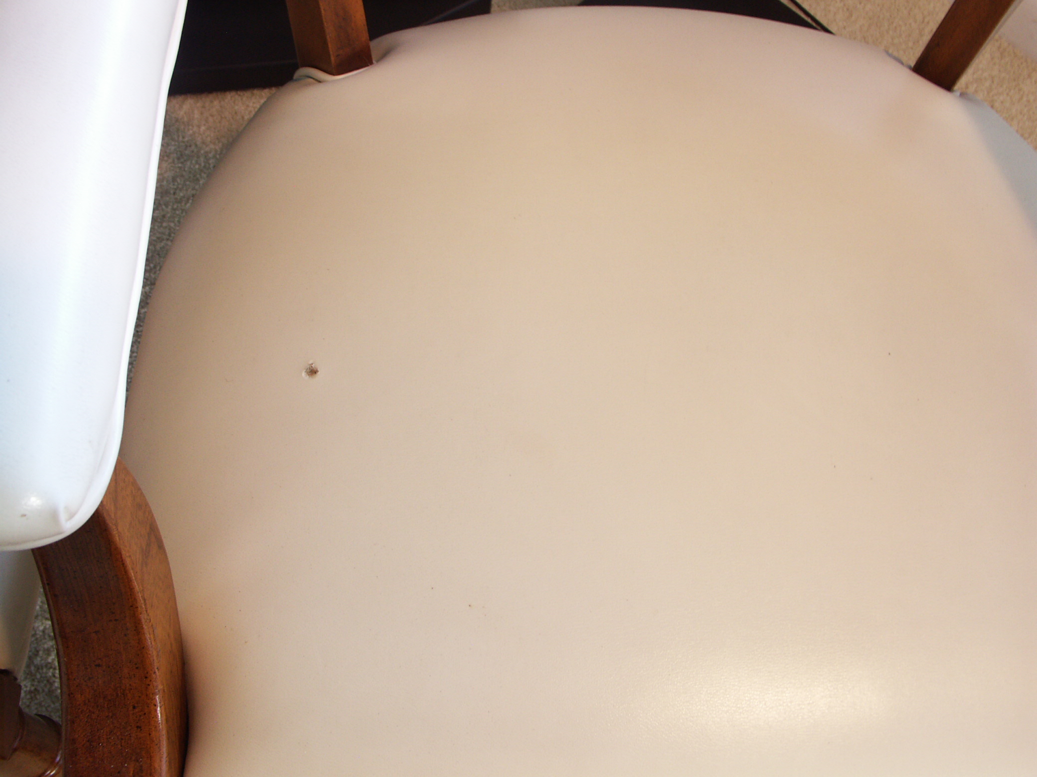 Mid Century Modern Round Pub/Game Table and Six Chairs