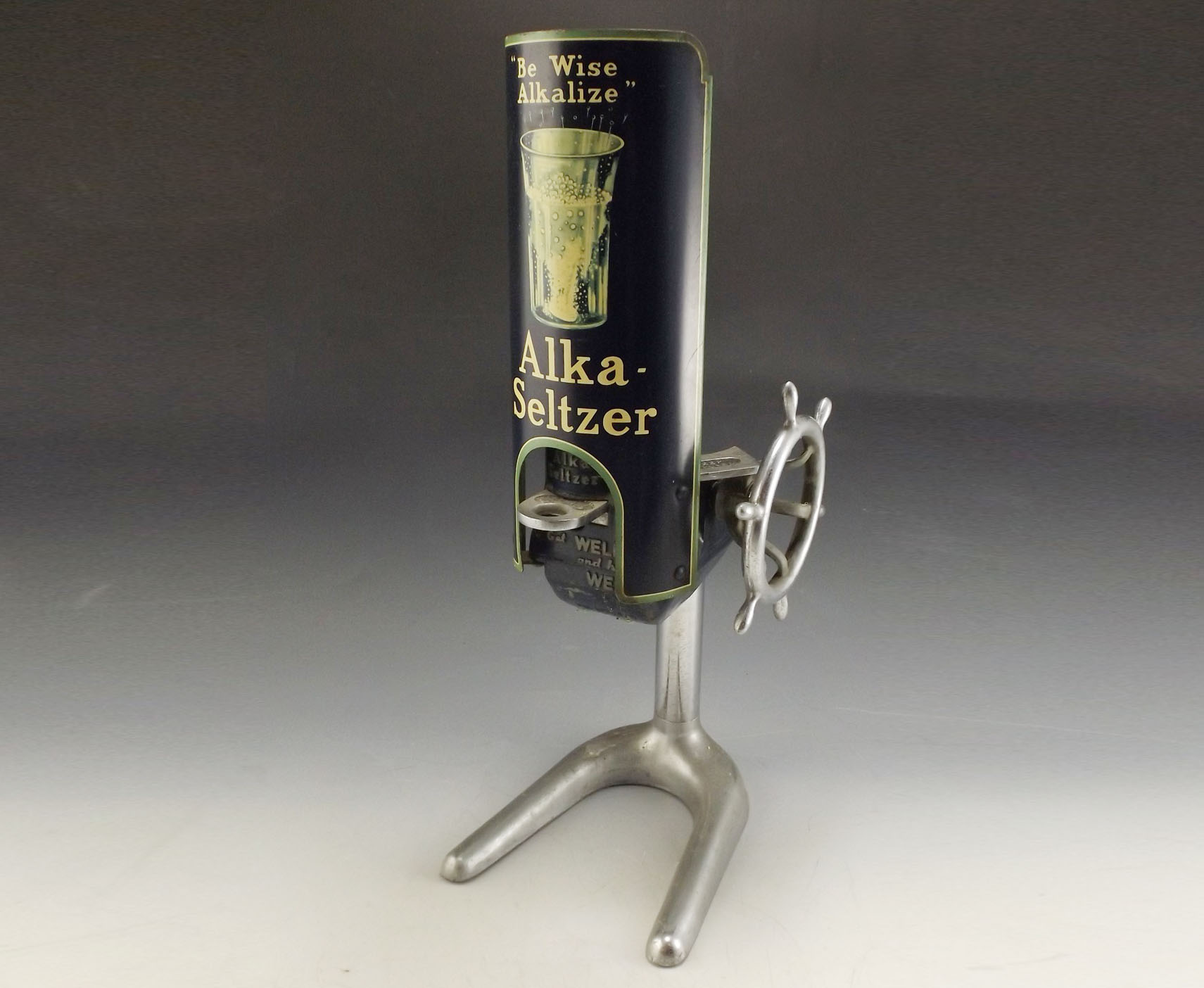 Vintage Alka Seltzer Drugstore Countertop Dispenser