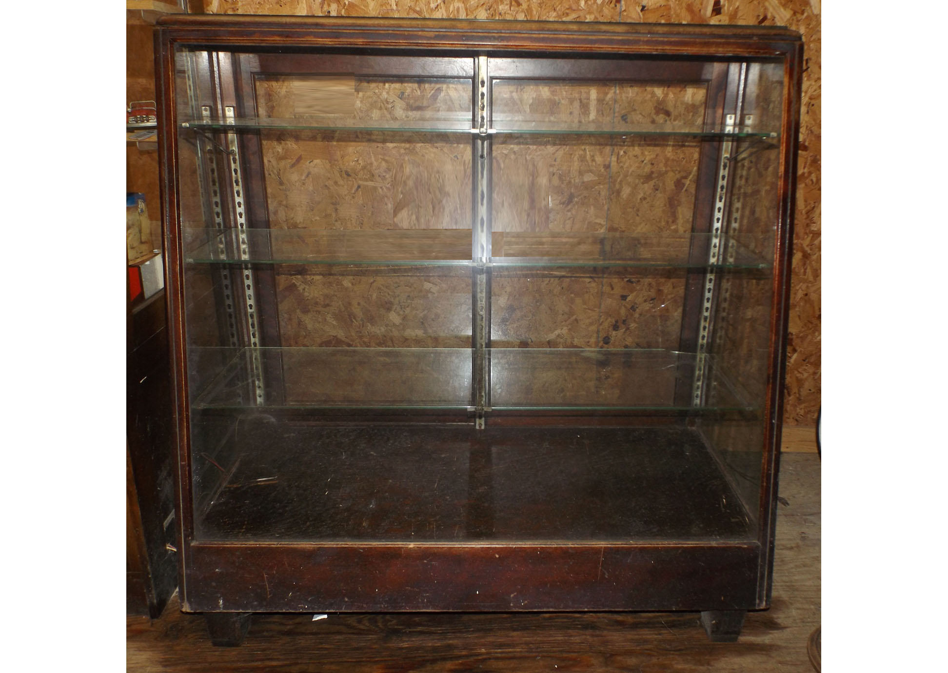 Antique Wood and Glass Store Display Cabinet