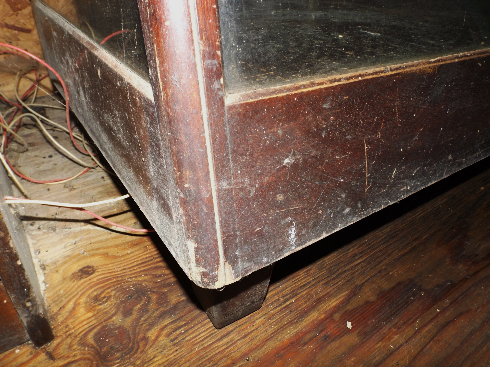 Antique Wood and Glass Store Display Cabinet