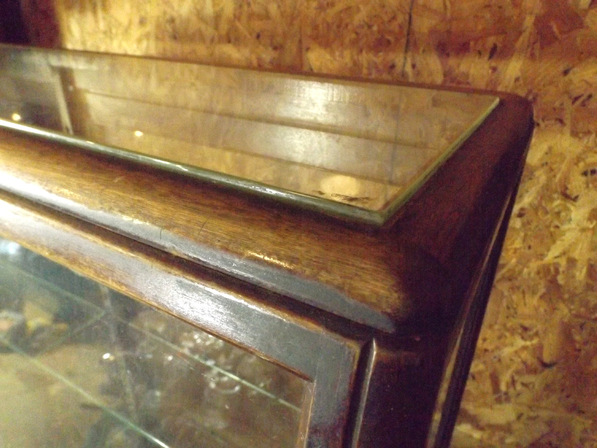 Antique Wood and Glass Store Display Cabinet