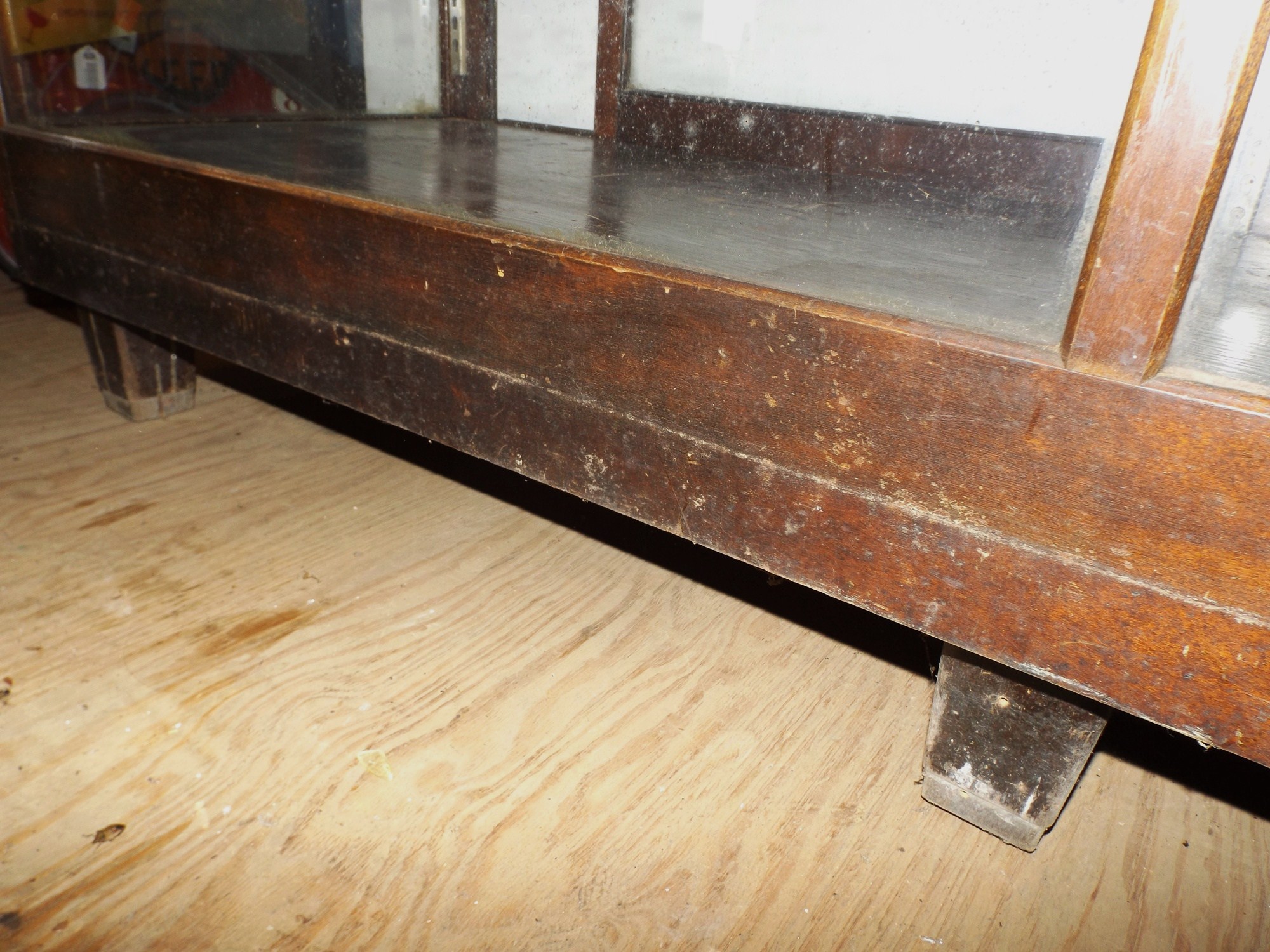 Antique Wood and Glass Store Display Cabinet