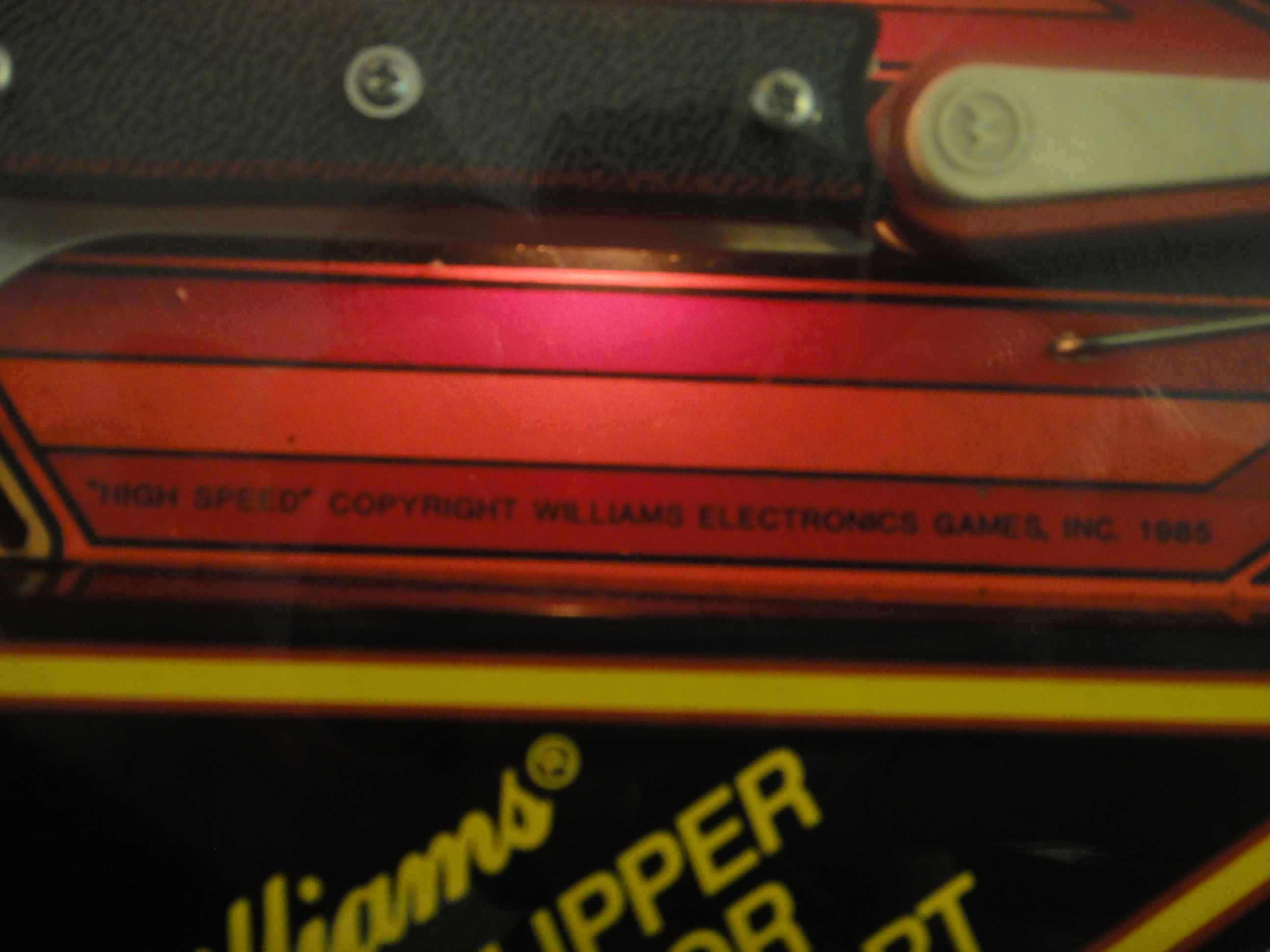 1986 Williams High Speed Police Chase Pinball Machine