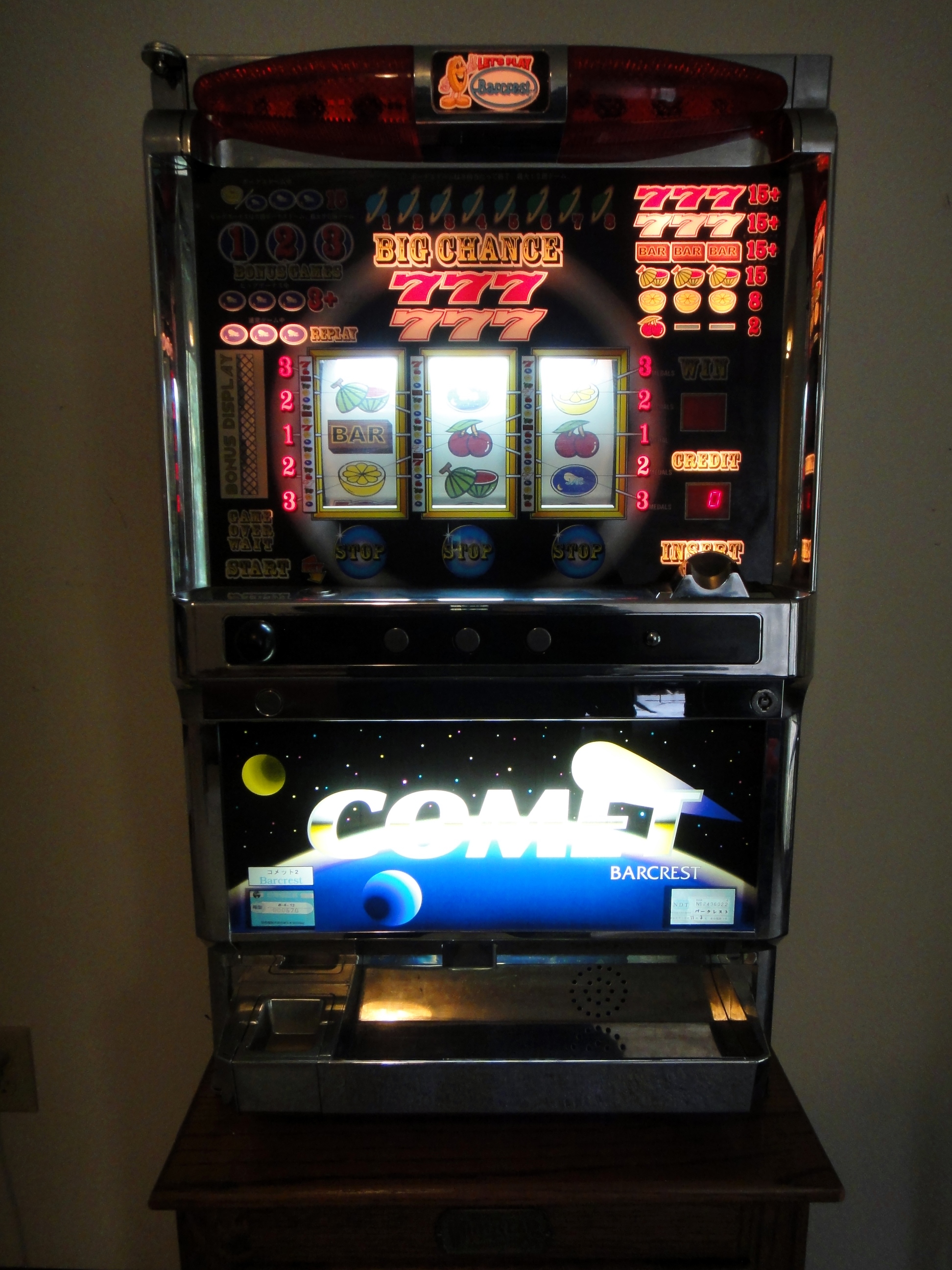 Vintage Barcrest Comet Slot Machine