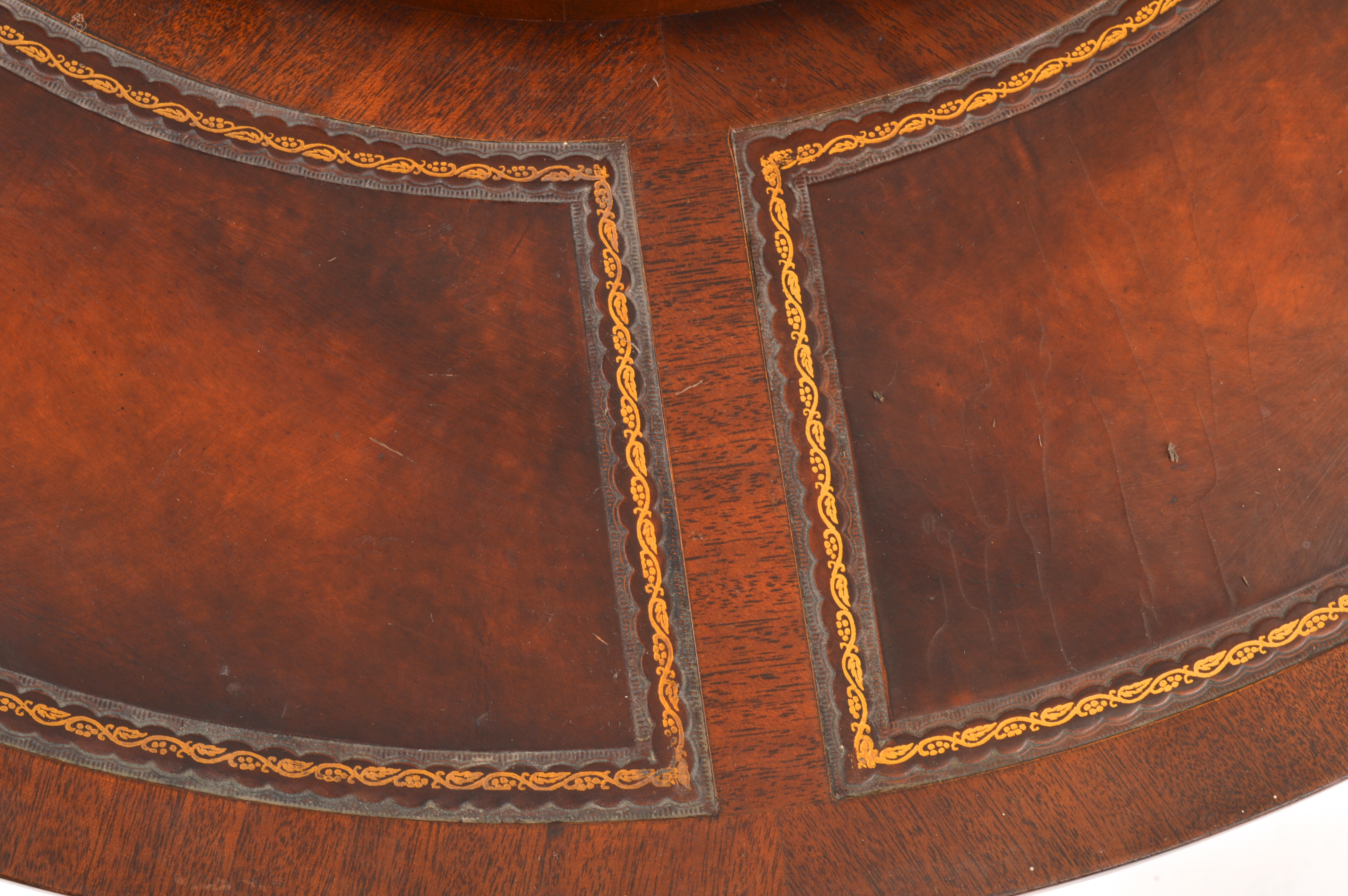 Inlaid Leather Coffee Table by Weiman Tables