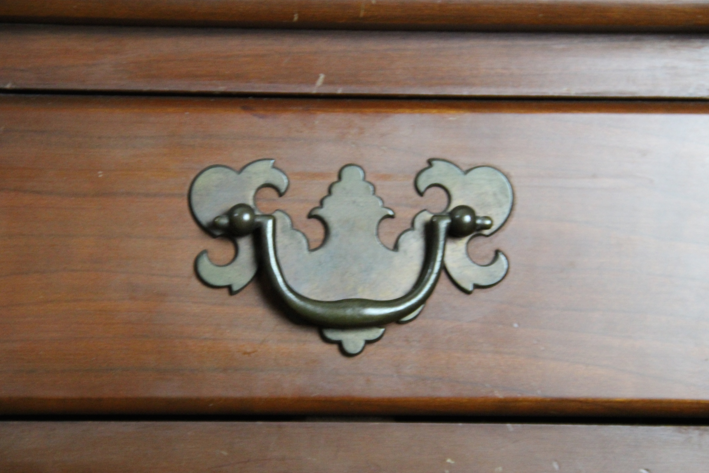 Antique Cherry Vanity and Stool