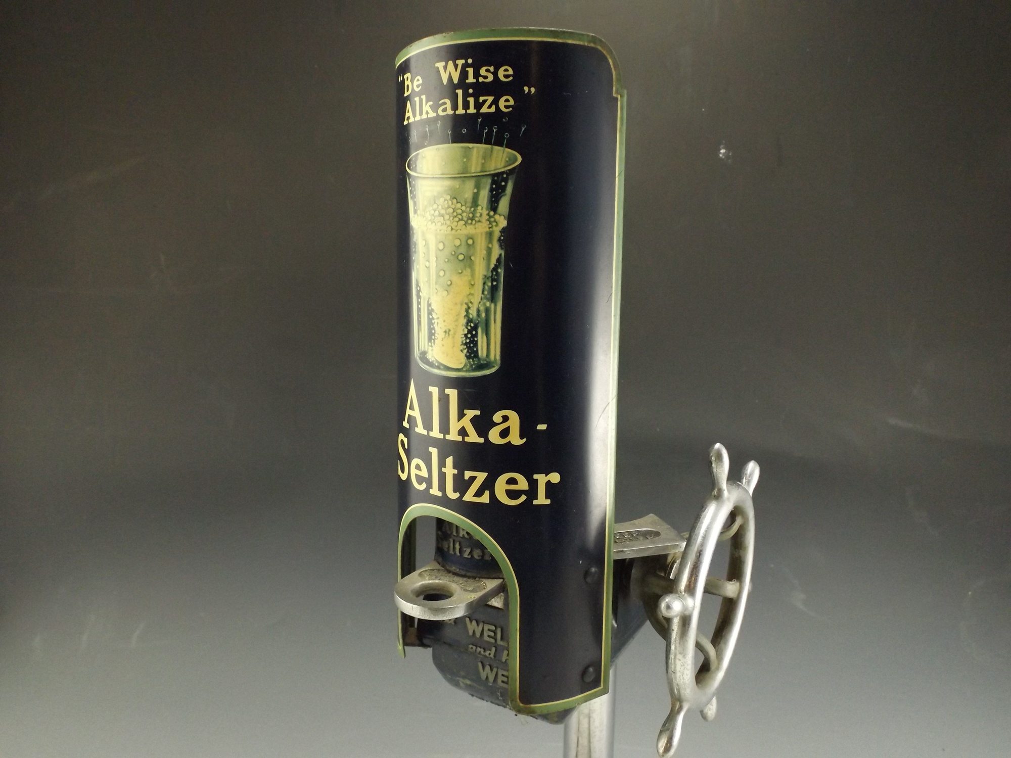 Vintage Alka Seltzer Drugstore Countertop Dispenser