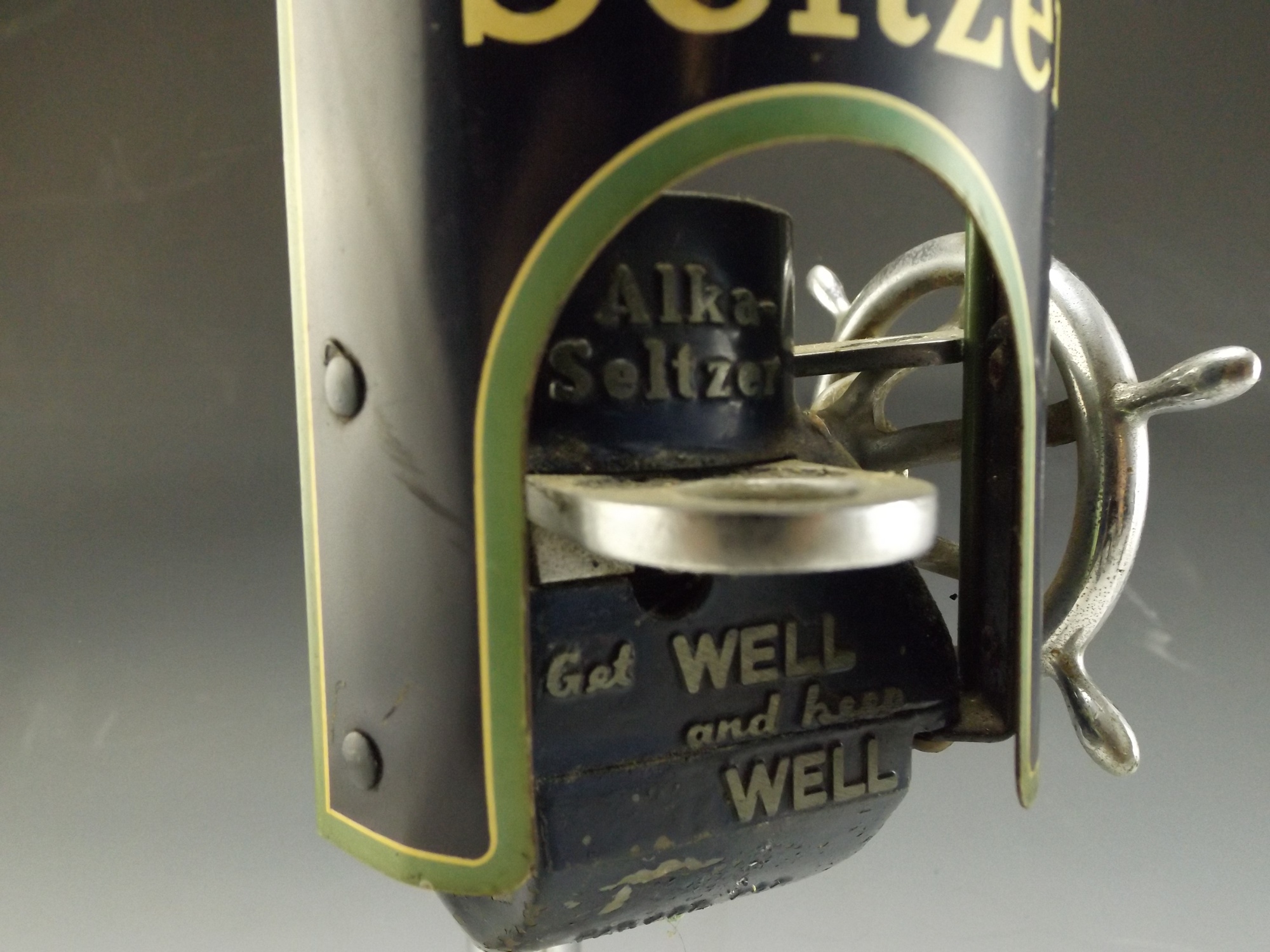 Vintage Alka Seltzer Drugstore Countertop Dispenser