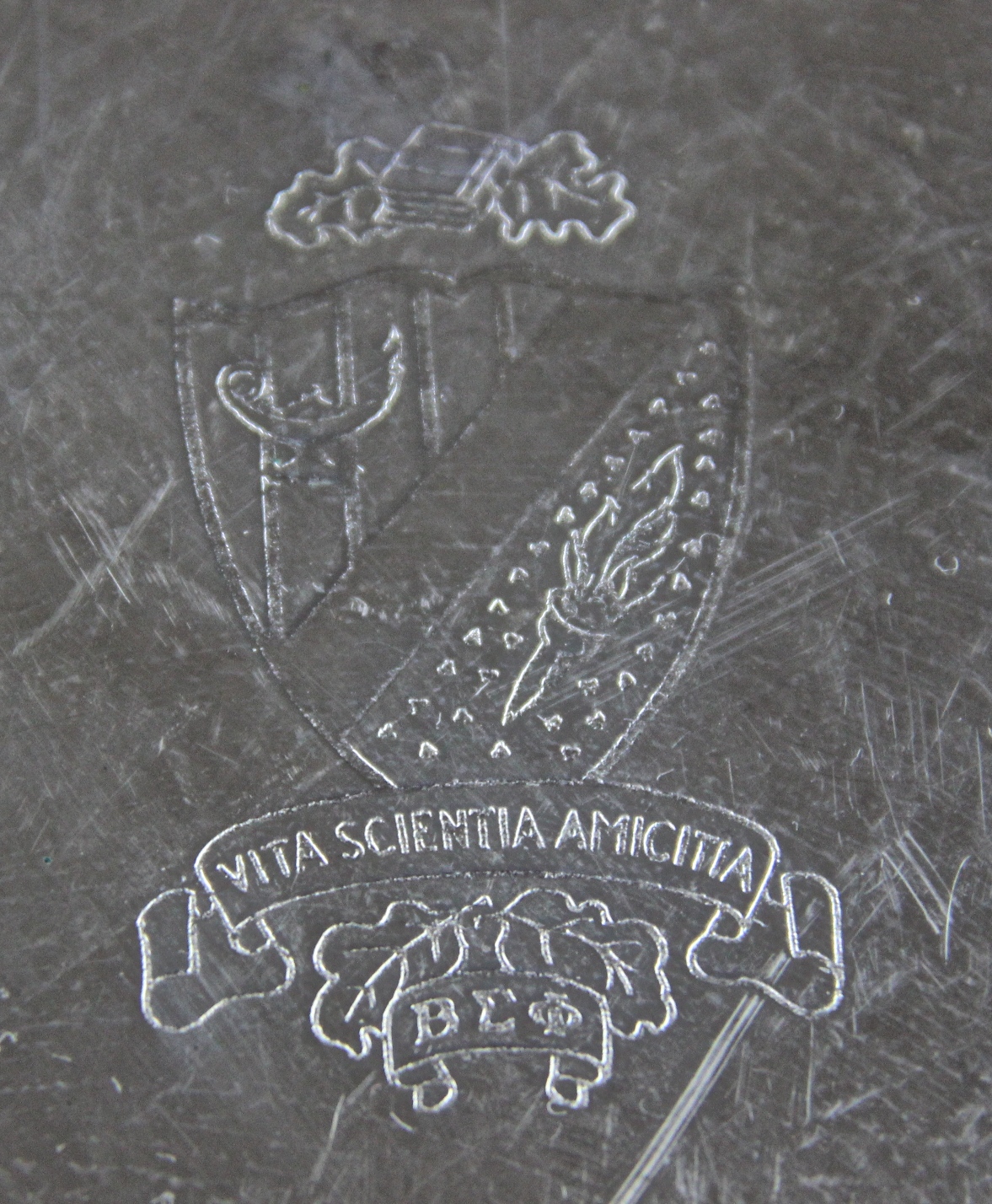 Rogers Silver Plate Engraved Sorority Platter