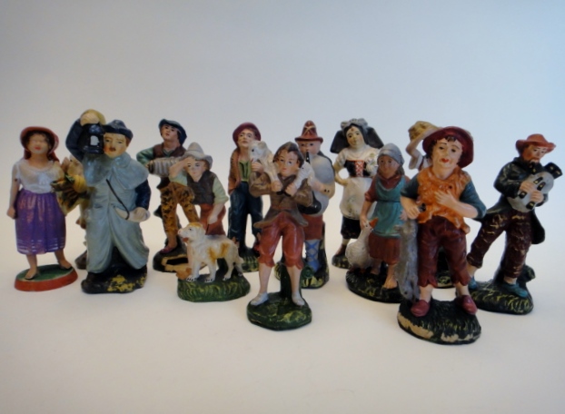 13 Vintage 1930s Nativity Figures Made in Italy