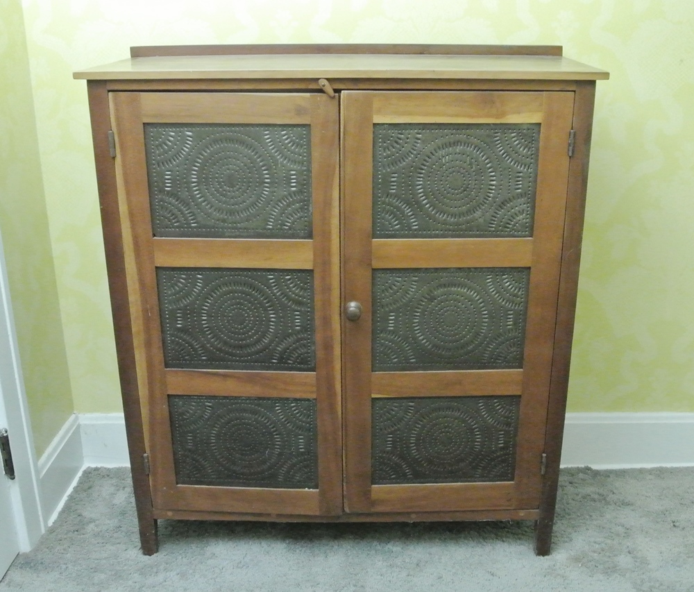 Antique Pie Safe with Circle & Quarter Circle Pattern