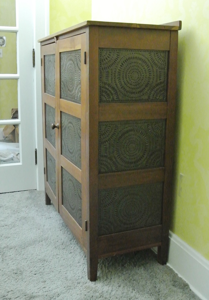Antique Pie Safe with Circle & Quarter Circle Pattern