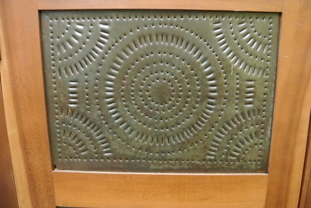 Antique Pie Safe with Circle & Quarter Circle Pattern