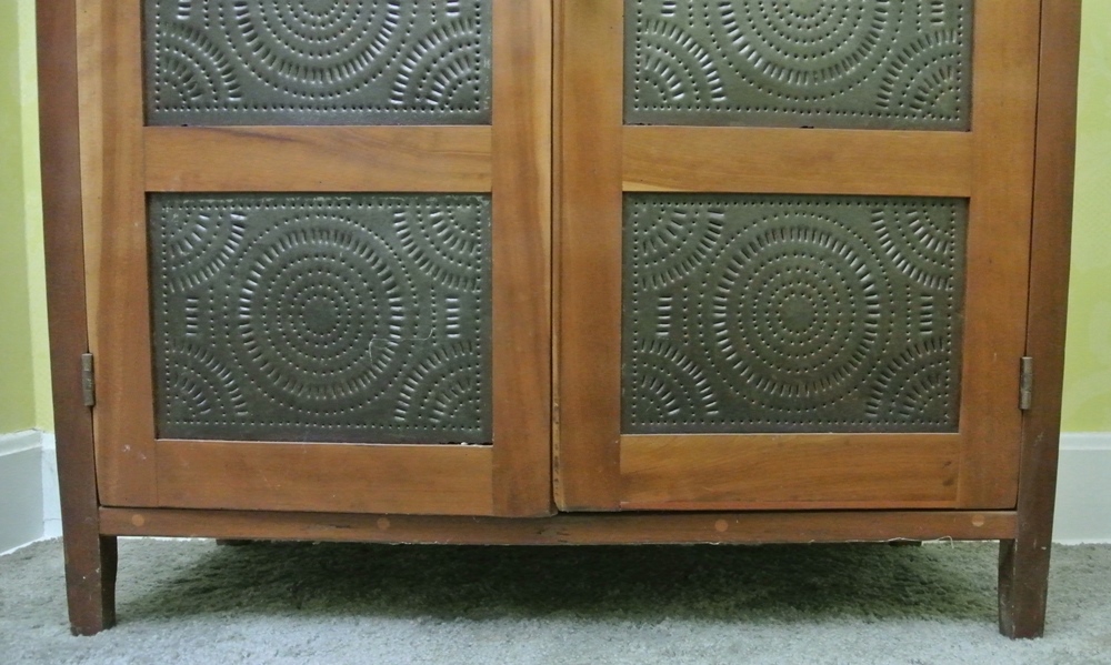 Antique Pie Safe with Circle & Quarter Circle Pattern