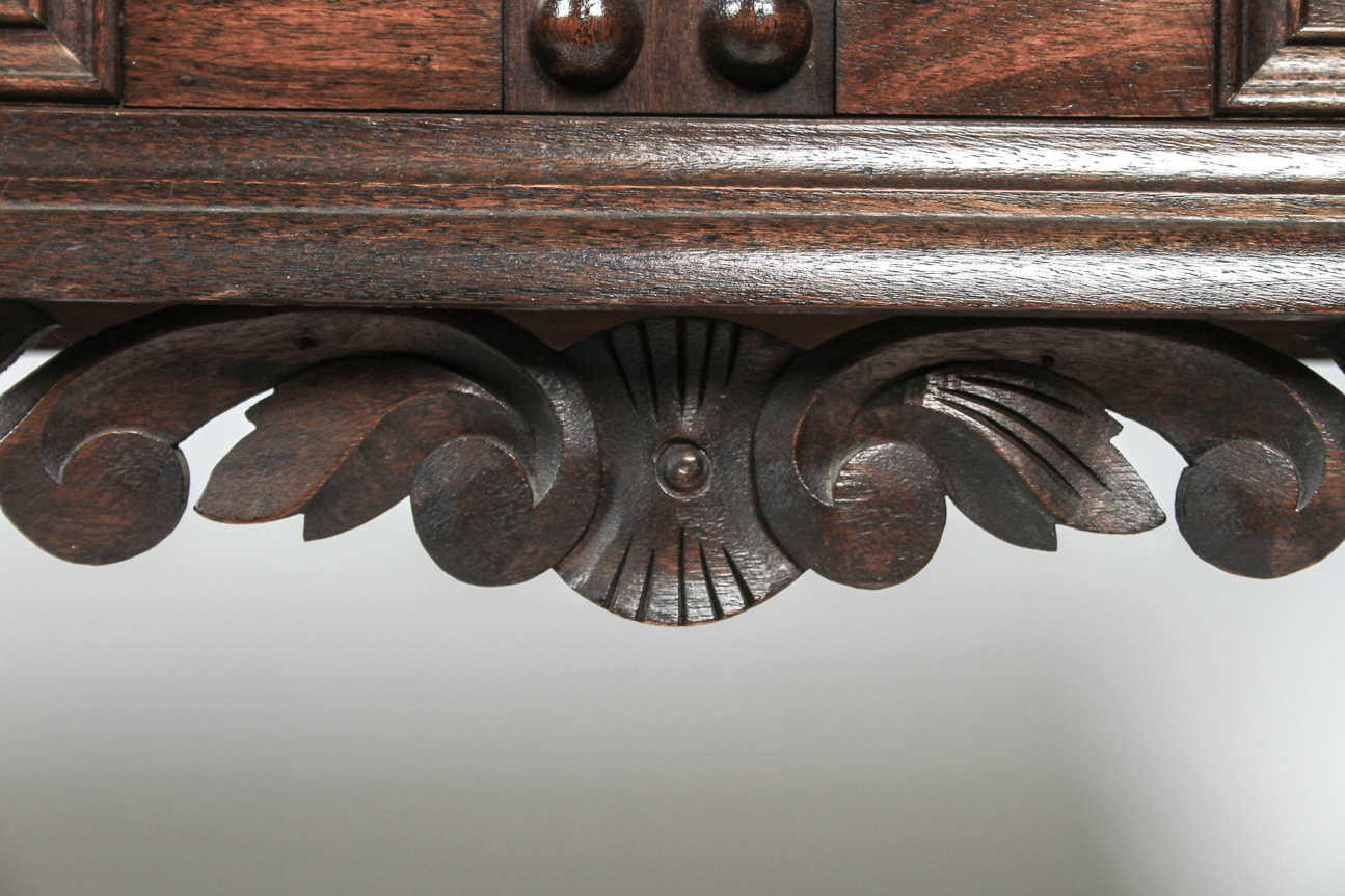 Antique Jacobean Style Sofa Table with Barley Twist Legs
