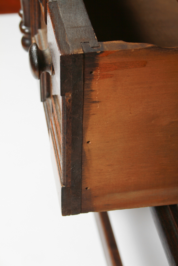 Antique Jacobean Style Sofa Table with Barley Twist Legs