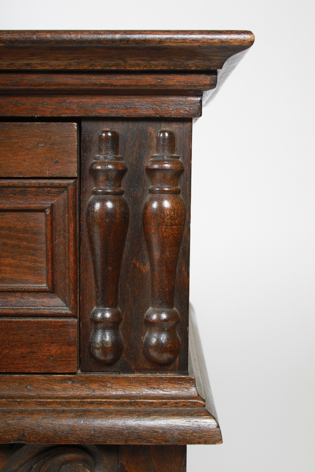 Antique Jacobean Style Sofa Table with Barley Twist Legs