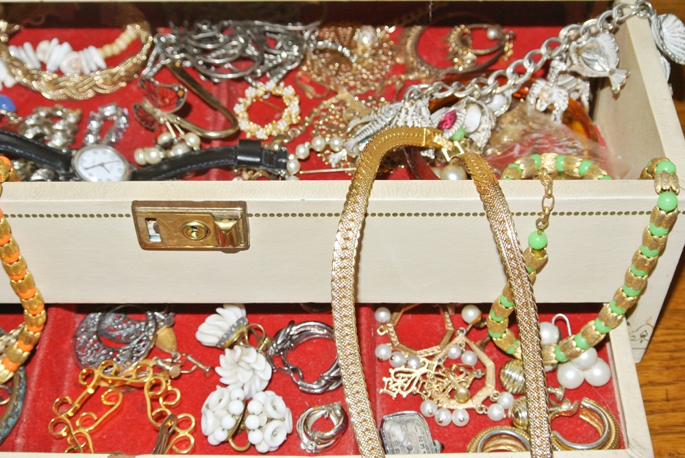 Jewelry Box Of Fabulous Costume Pieces
