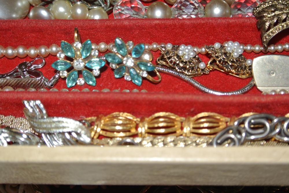 Jewelry Box Of Fabulous Costume Pieces