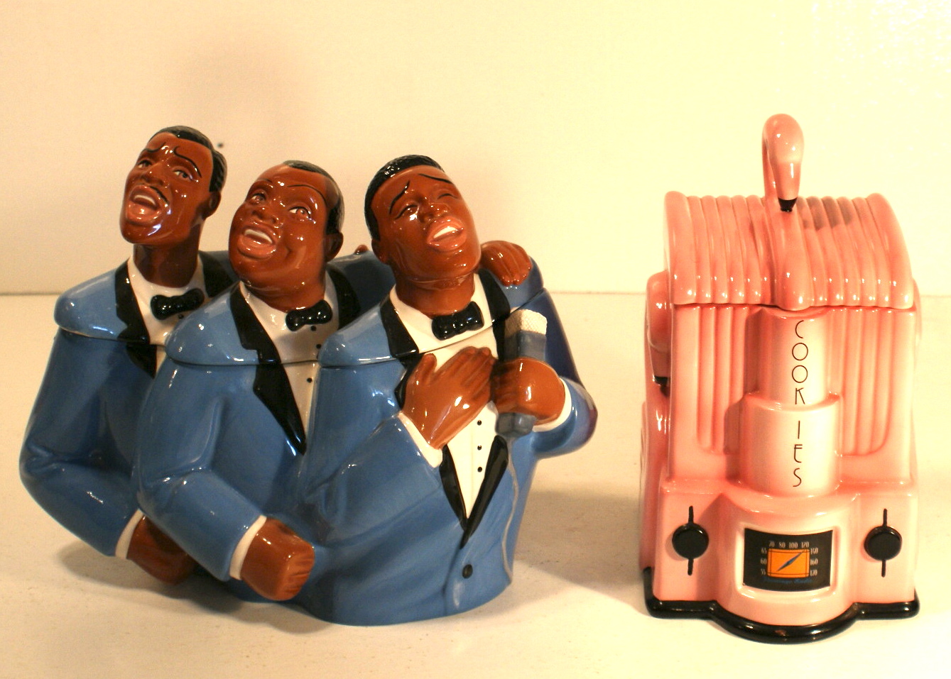 Pink Attitude and Soul Tones Cookie Jars