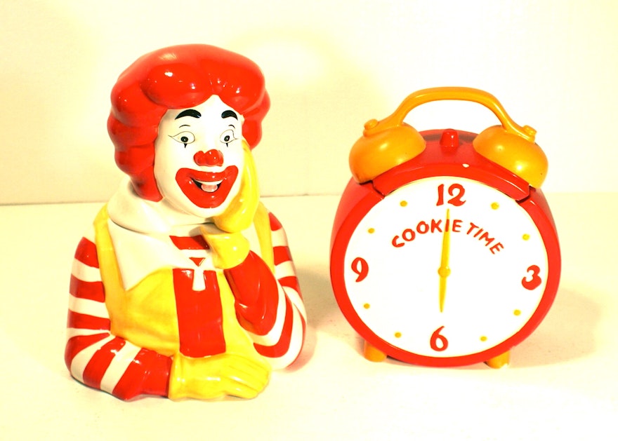 Ronald McDonald and Cookie Time Cookie Jars