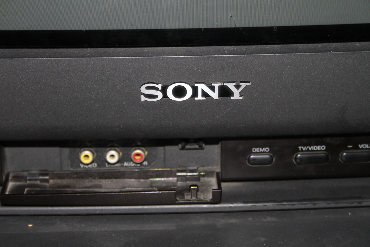 Entertainment Console with Sony TV and Philips DVD Player