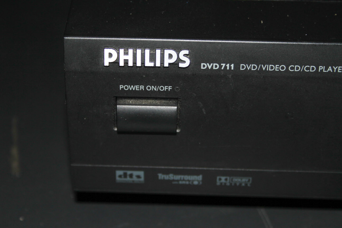 Entertainment Console with Sony TV and Philips DVD Player