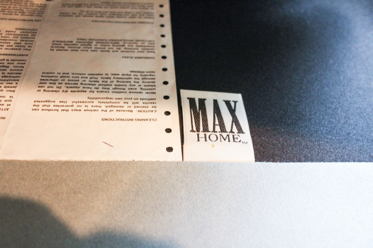 Large Max Home Cuddler Blue-Grey Sectional Sofa