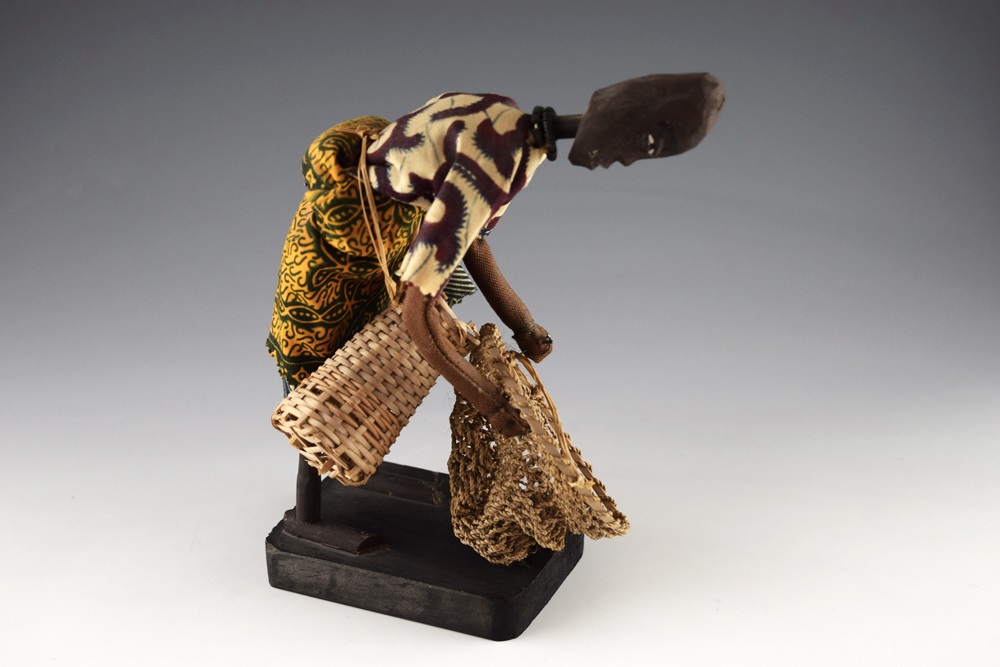 Carved African Mombasa Warrior Figures with Beads, Circa 1960's