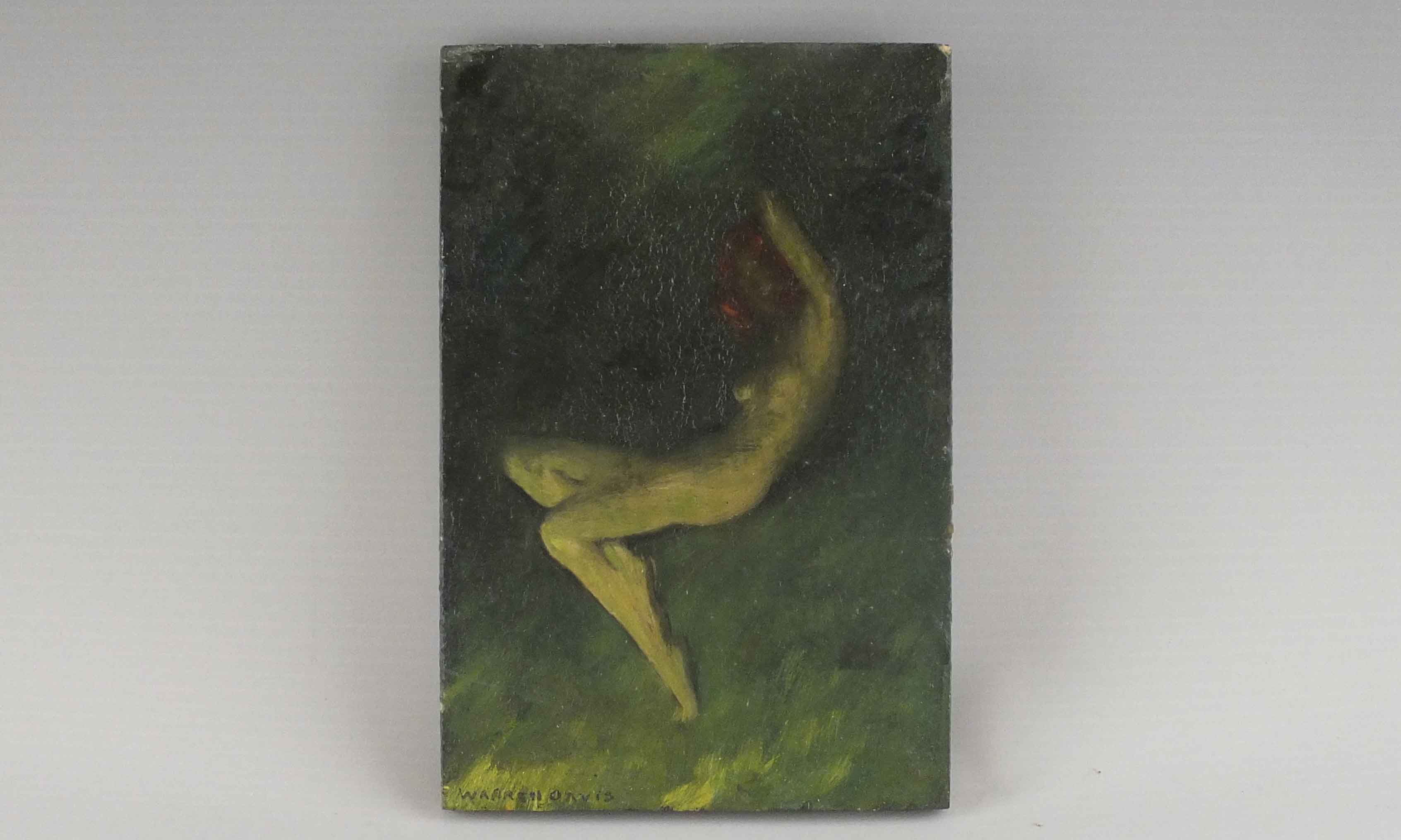 Original Oil on Board by Listed Artist Warren Davis