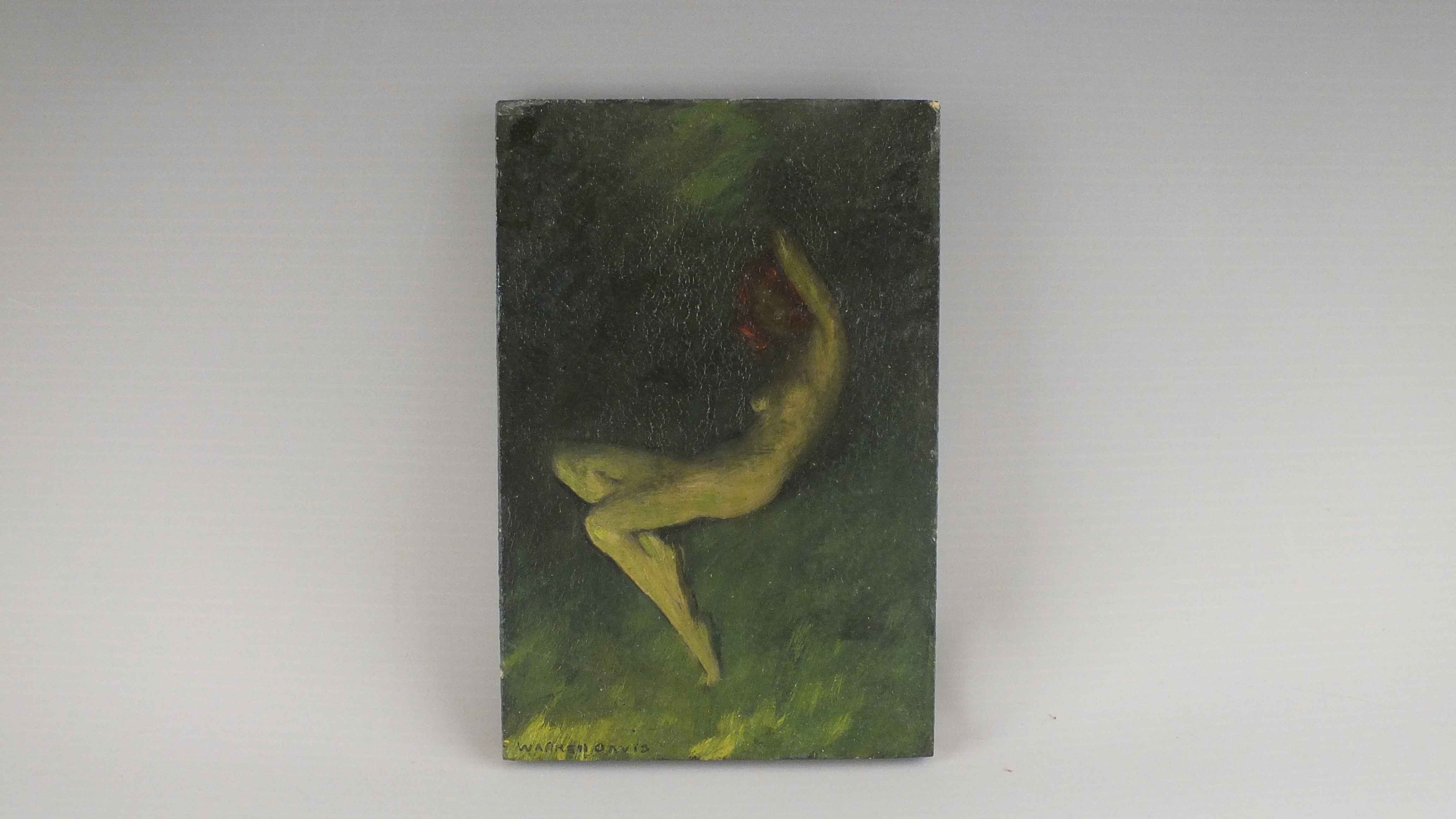 Original Oil on Board by Listed Artist Warren Davis